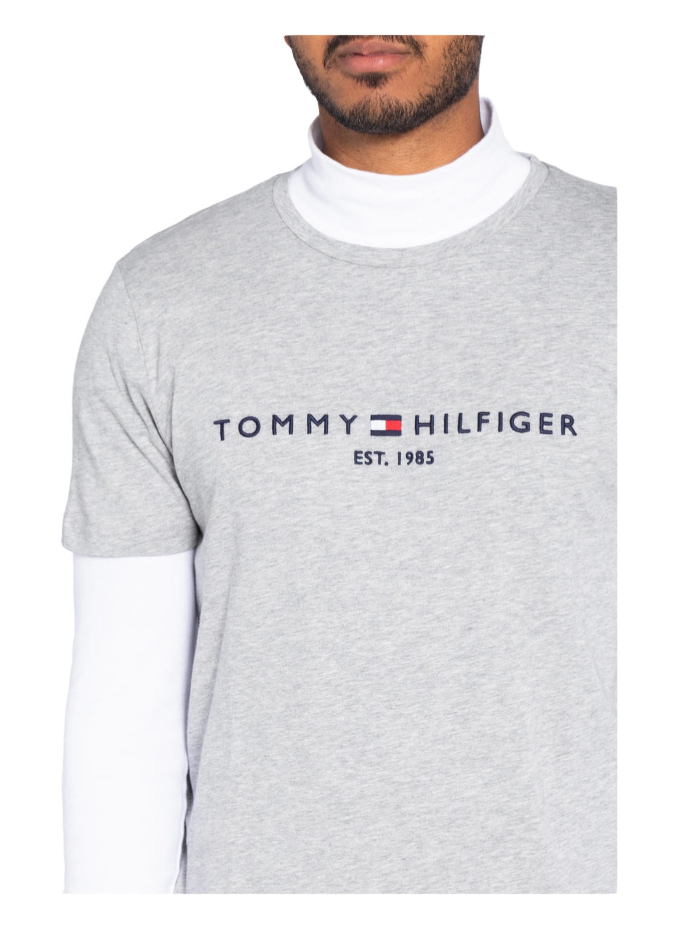 TOMMY HILFIGER T-Shirt, Farbe: HELLGRAU MELIERT (Bild 4)