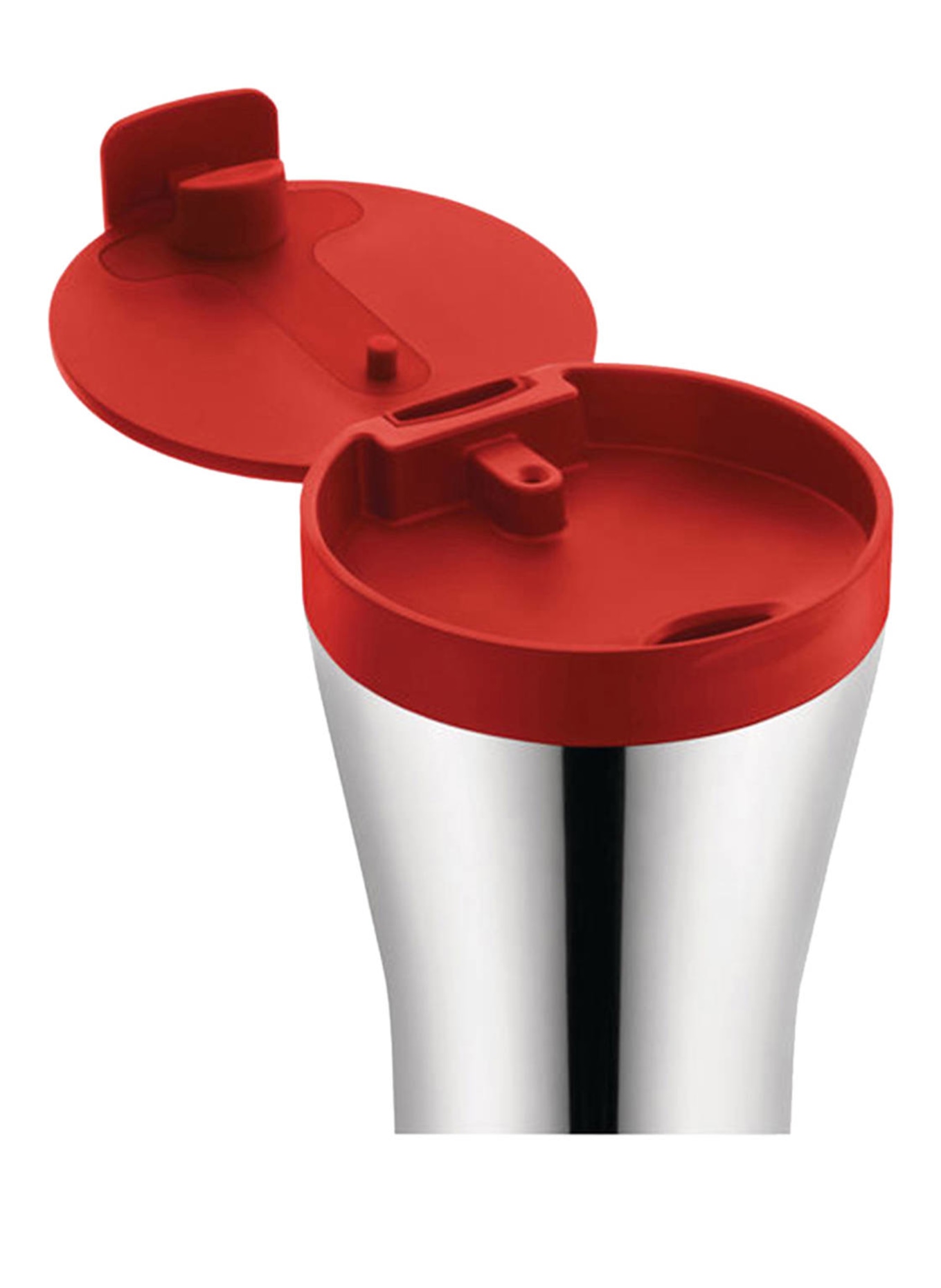 ALESSI Thermal cup CAFFA, Color: SILVER/ RED (Image 2)