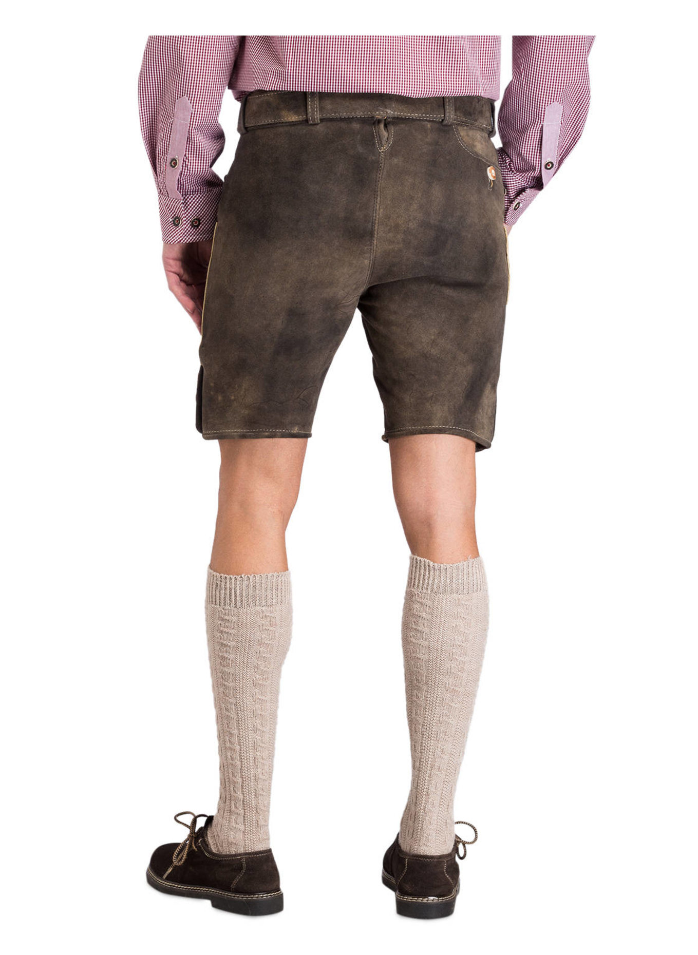 Spieth & Wensky Spodnie skórzane w stylu ludowym HANNO, Kolor: BRĄZOWY (Obrazek 3)