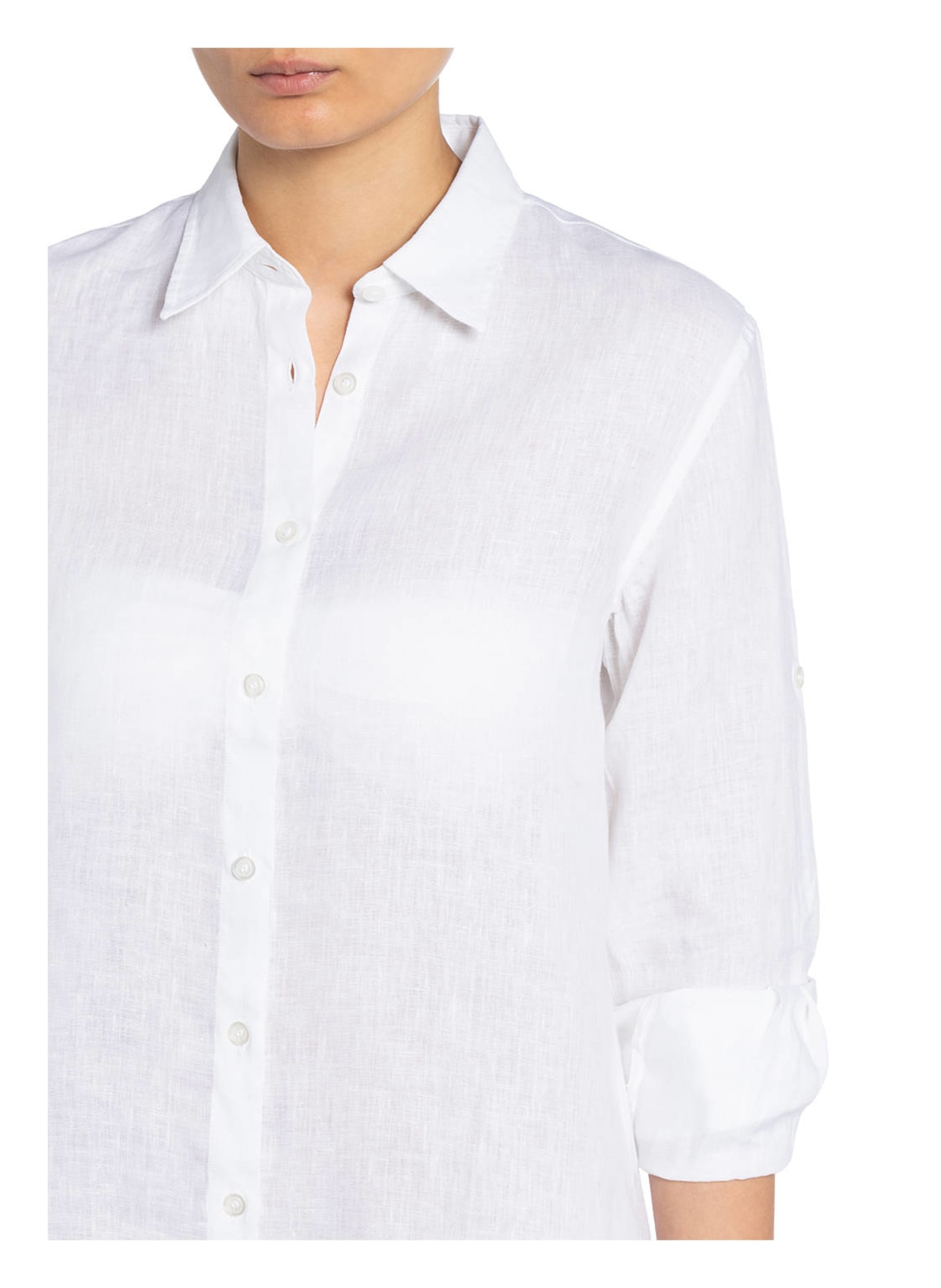 VILEBREQUIN Shirt dress FRAGANCE made of linen, Color: WHITE (Image 4)
