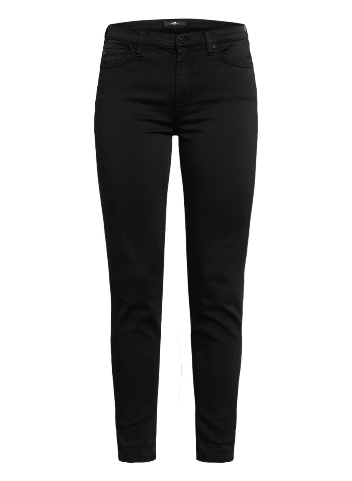 7 for all mankind Skinny Jeans HIGH WAIST SKINNY CROP, Farbe: SATEEN BLACK (Bild 1)