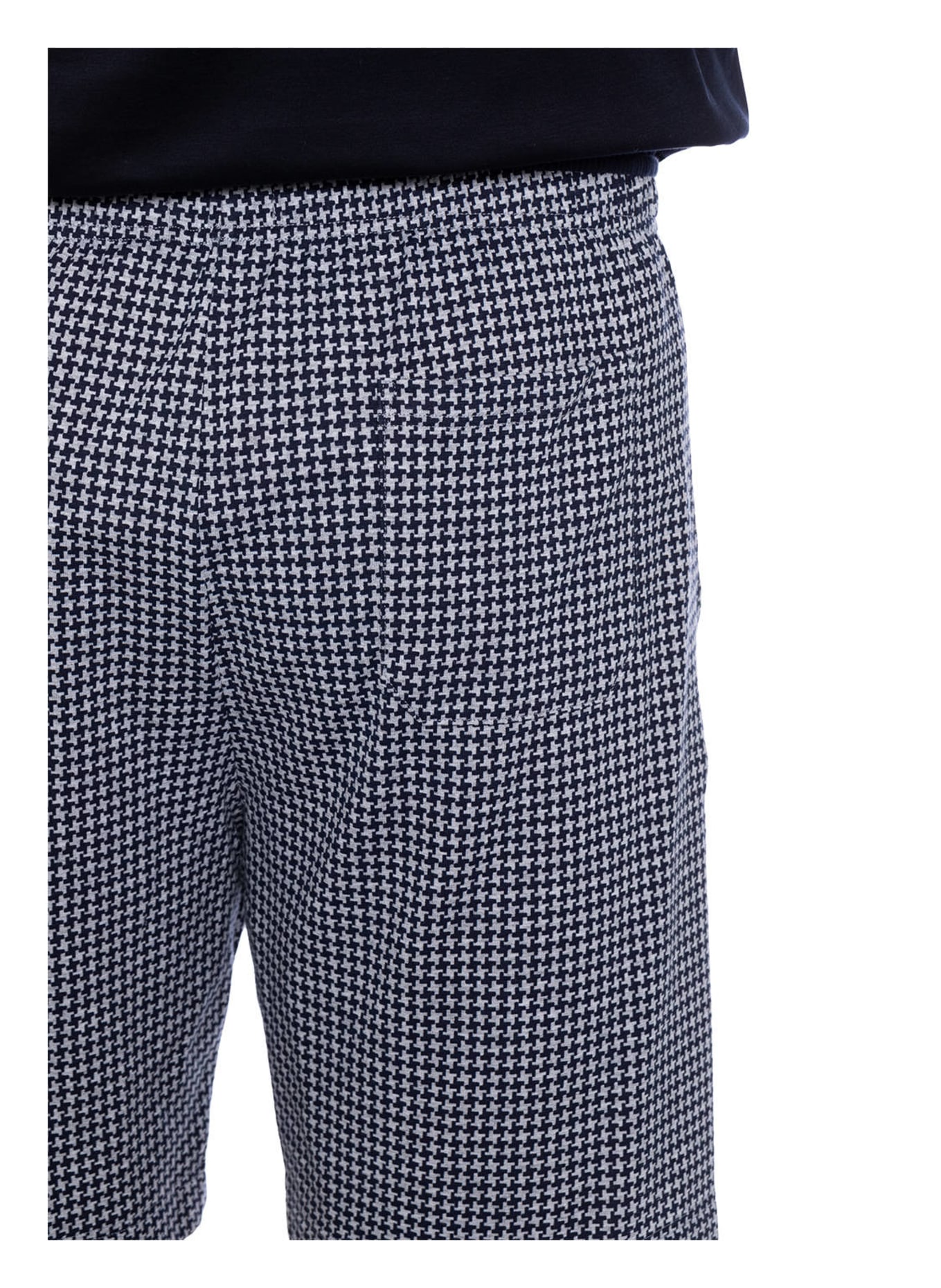 mey Pajama shorts, Color: DARK BLUE/ LIGHT GRAY (Image 5)