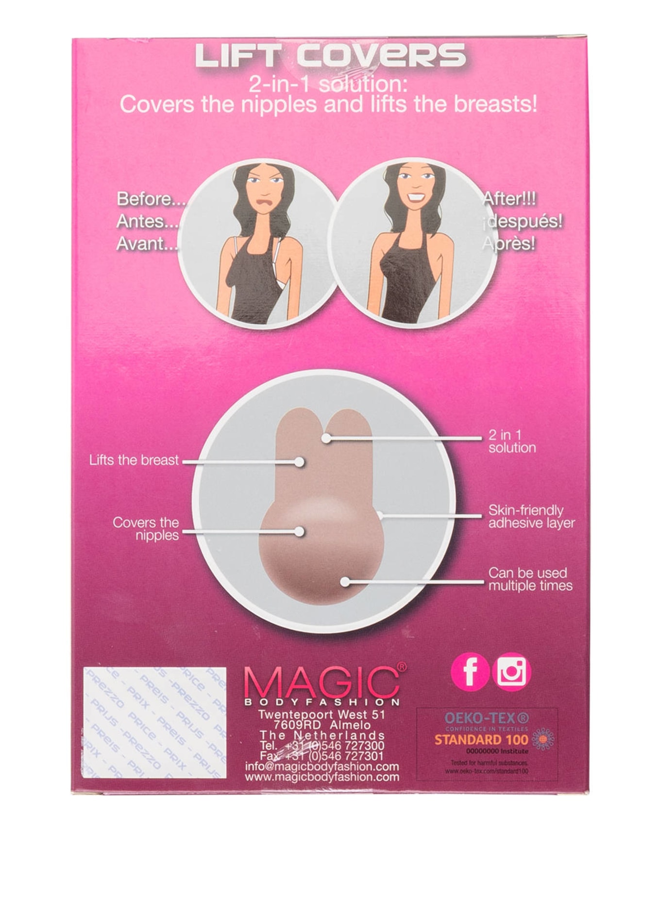 MAGIC Bodyfashion Breast tape LIFT COVERS , Color: BEIGE (Image 2)