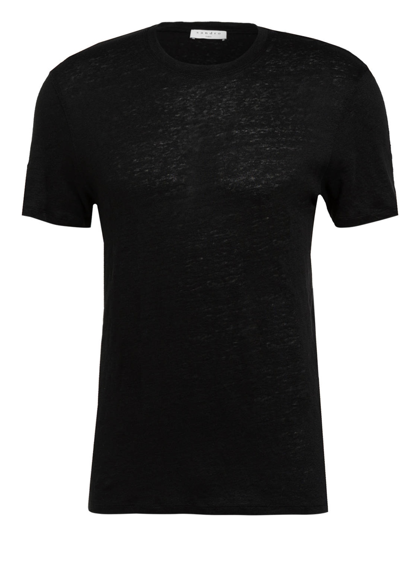 SANDRO T-Shirt aus Leinen, Farbe: SCHWARZ (Bild 1)