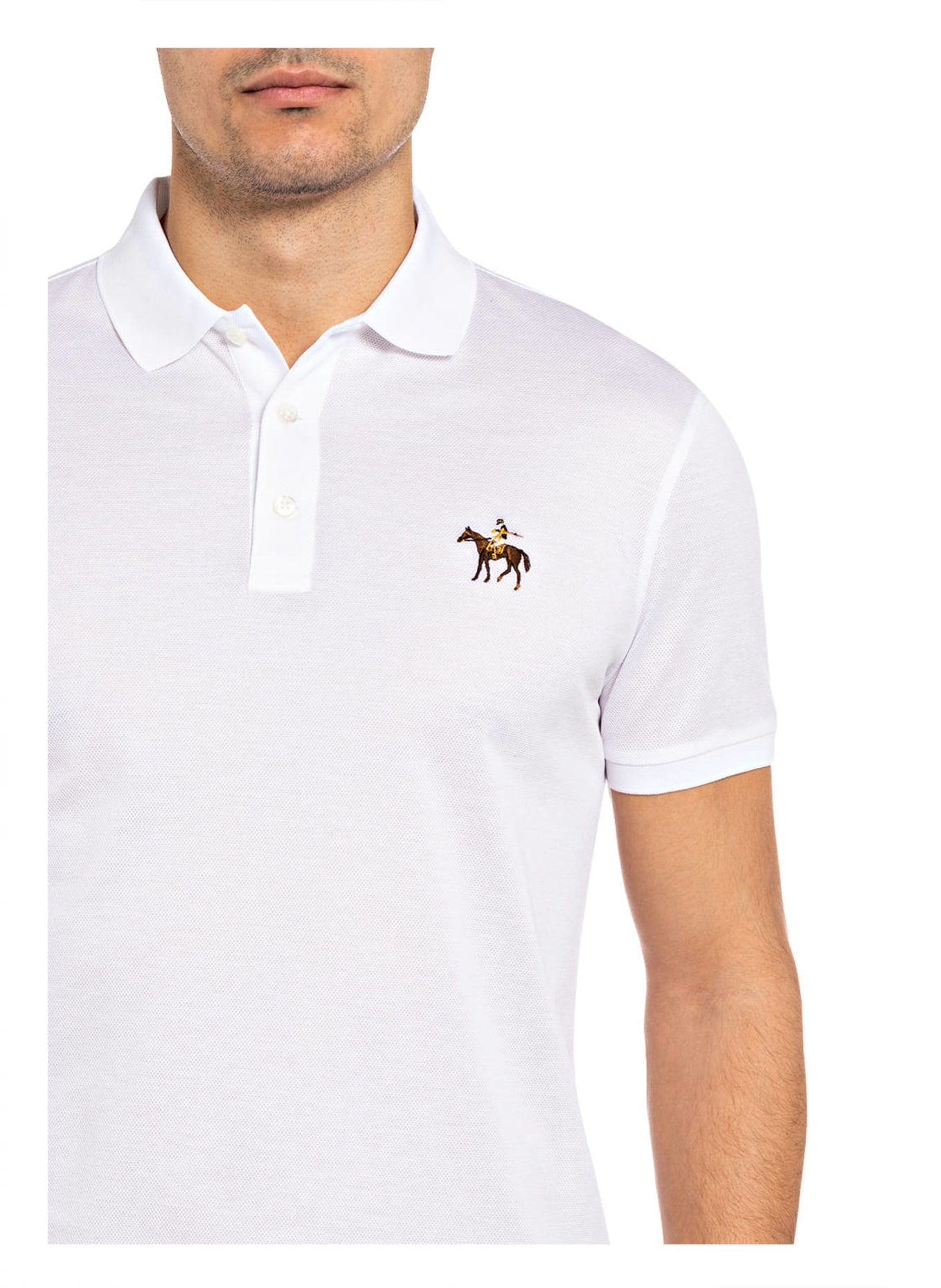 RALPH LAUREN PURPLE LABEL Jersey polo shirt, Color: WHITE (Image 4)
