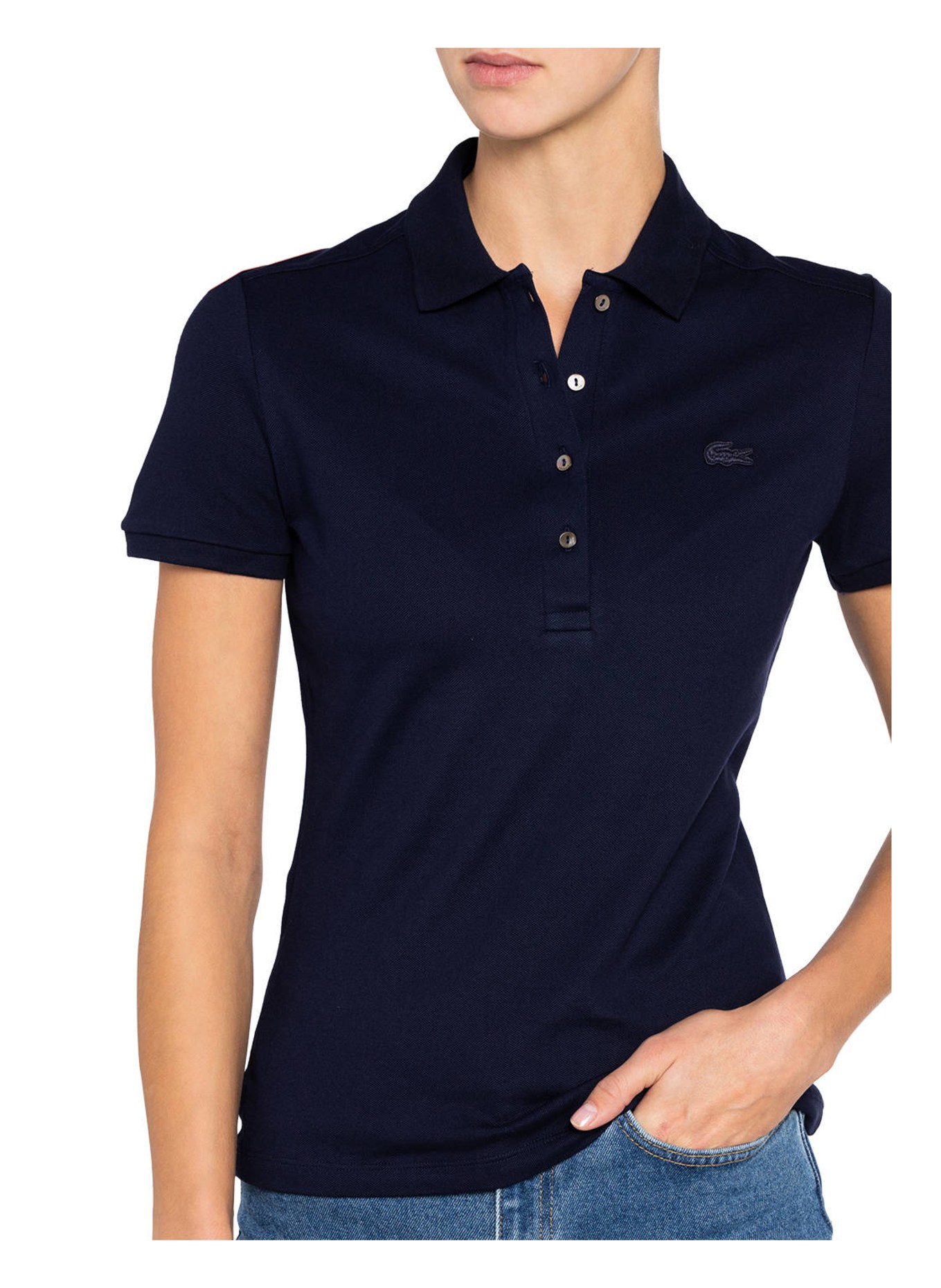 LACOSTE Piqué-Poloshirt Slim Fit, Farbe: NAVY (Bild 4)
