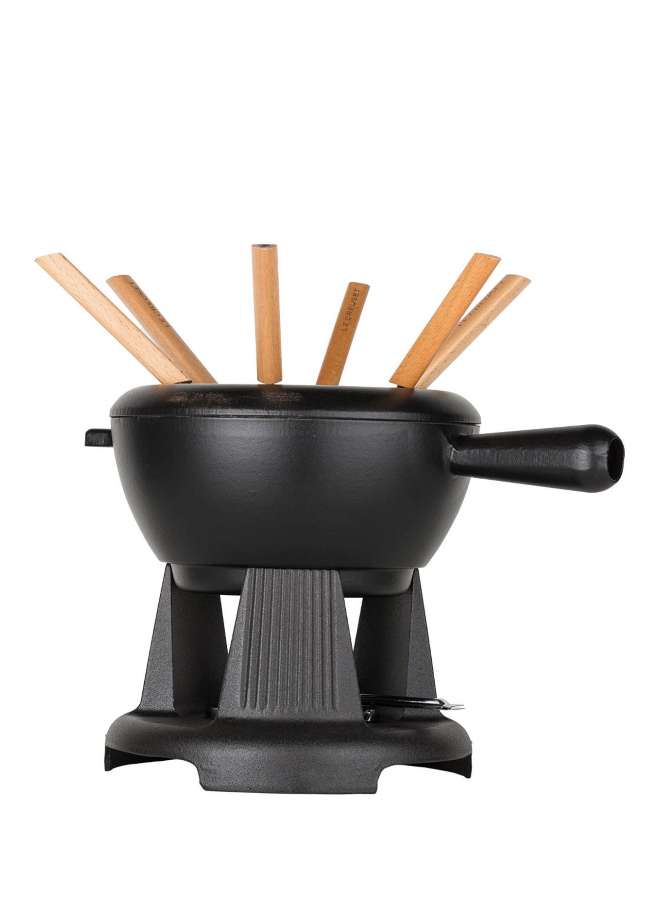 LE CREUSET Käsefondue-Set für 6 Personen: SCHWARZ