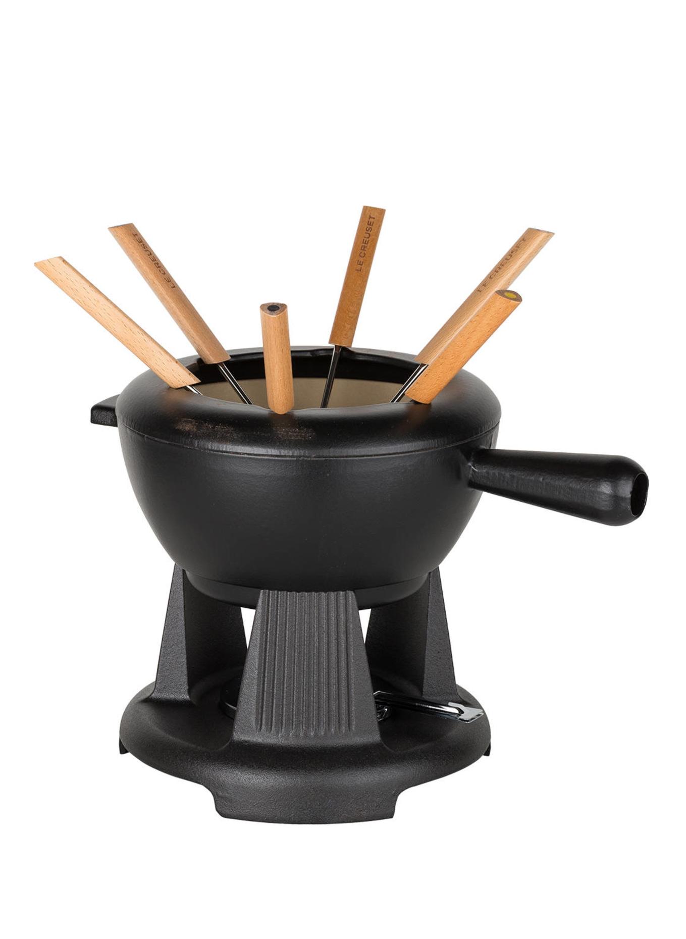 LE CREUSET Käsefondue-Set für 6 Personen: SCHWARZ