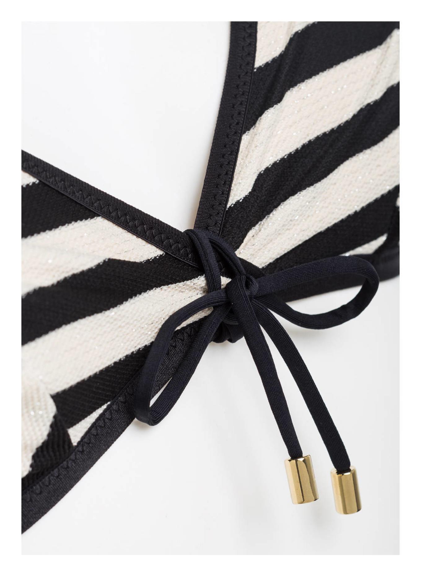 MARIE JO Triangel-Bikini-Top MERLE: ECRU / SCHWARZ