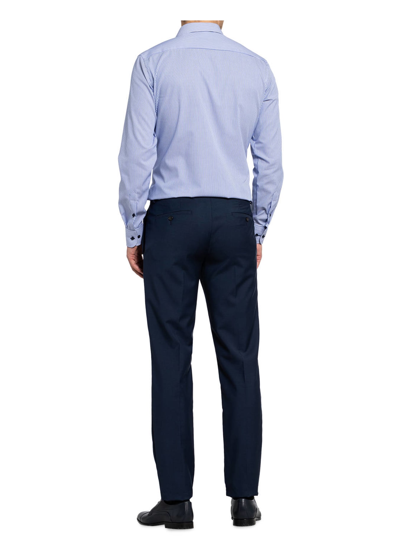 ETERNA Hemd Slim Fit: BLAU/ WEISS GESTREIFT