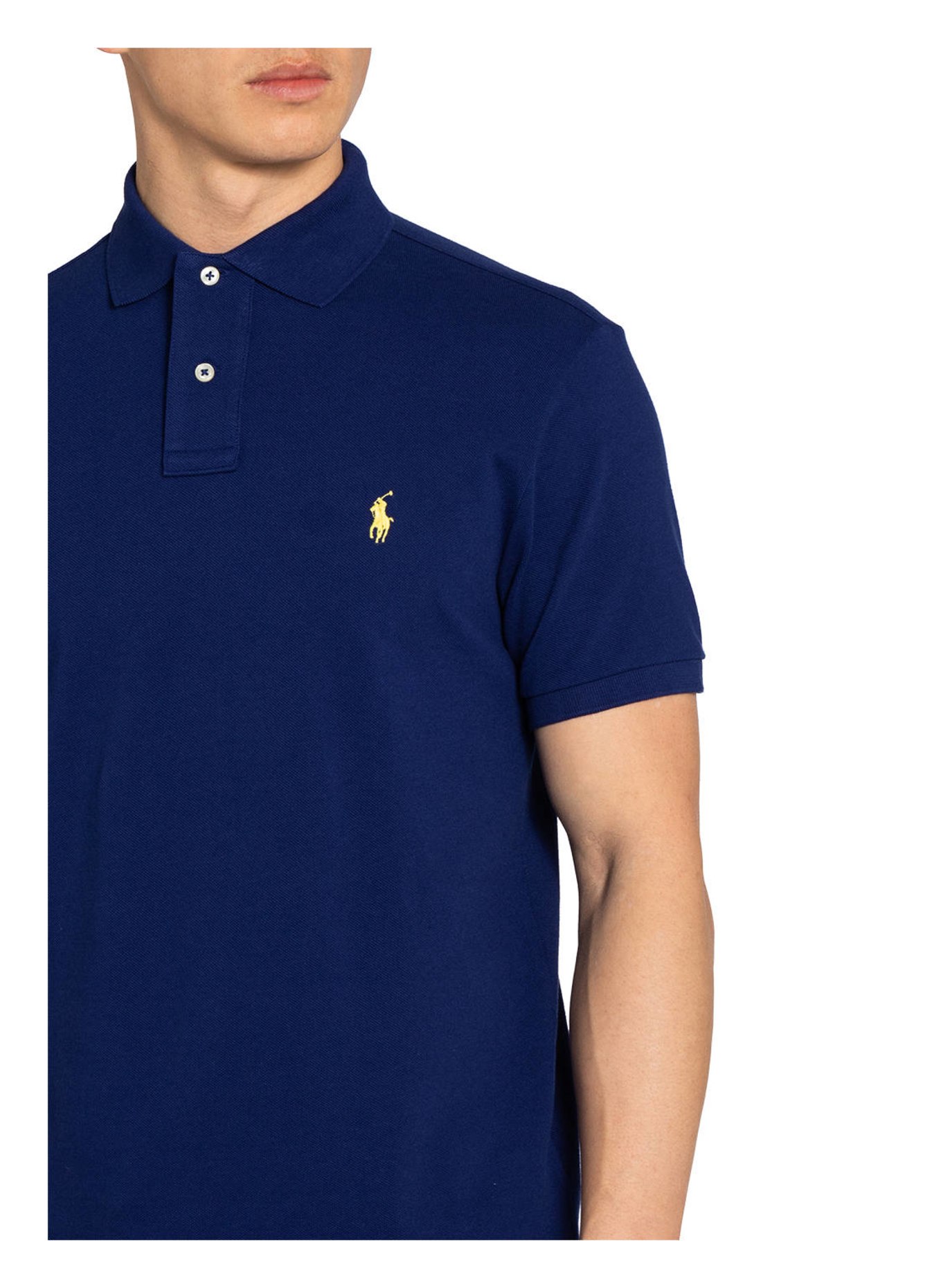 POLO RALPH LAUREN Piqué-Poloshirt Custom Slim Fit , Farbe: DUNKELBLAU (Bild 4)