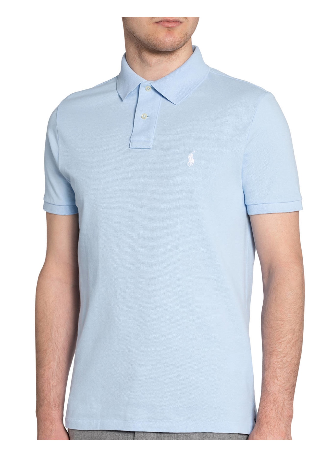 POLO RALPH LAUREN Piqué-Poloshirt Custom Slim Fit , Farbe: EISBLAU (Bild 4)