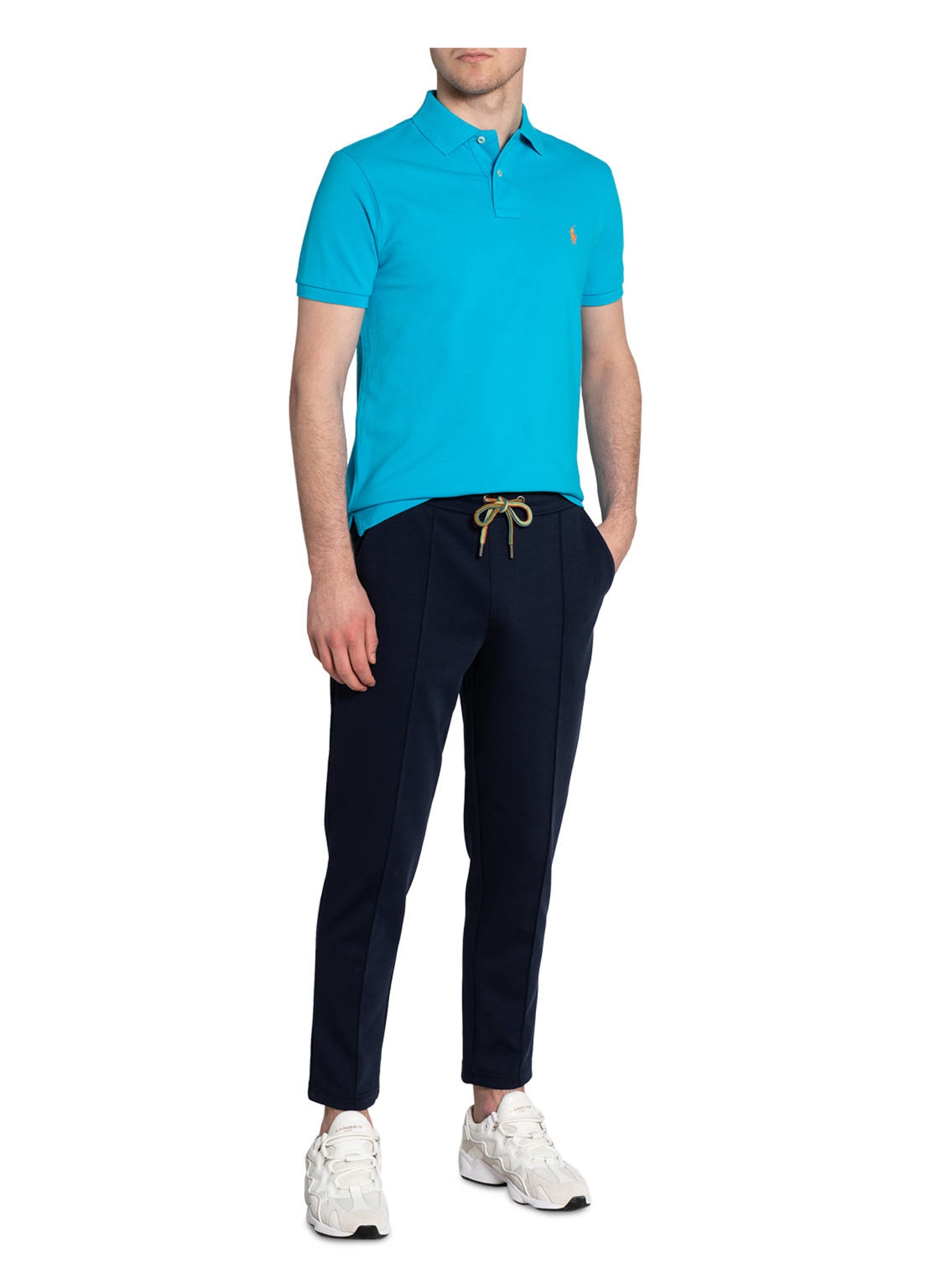 POLO RALPH LAUREN Piqué-Poloshirt Custom Slim Fit , Farbe: TÜRKIS (Bild 2)