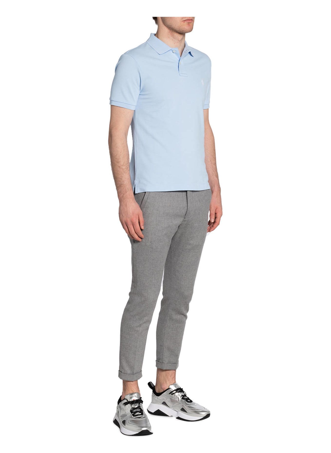 POLO RALPH LAUREN Piqué-Poloshirt Slim Fit, Farbe: HELLBLAU (Bild 2)