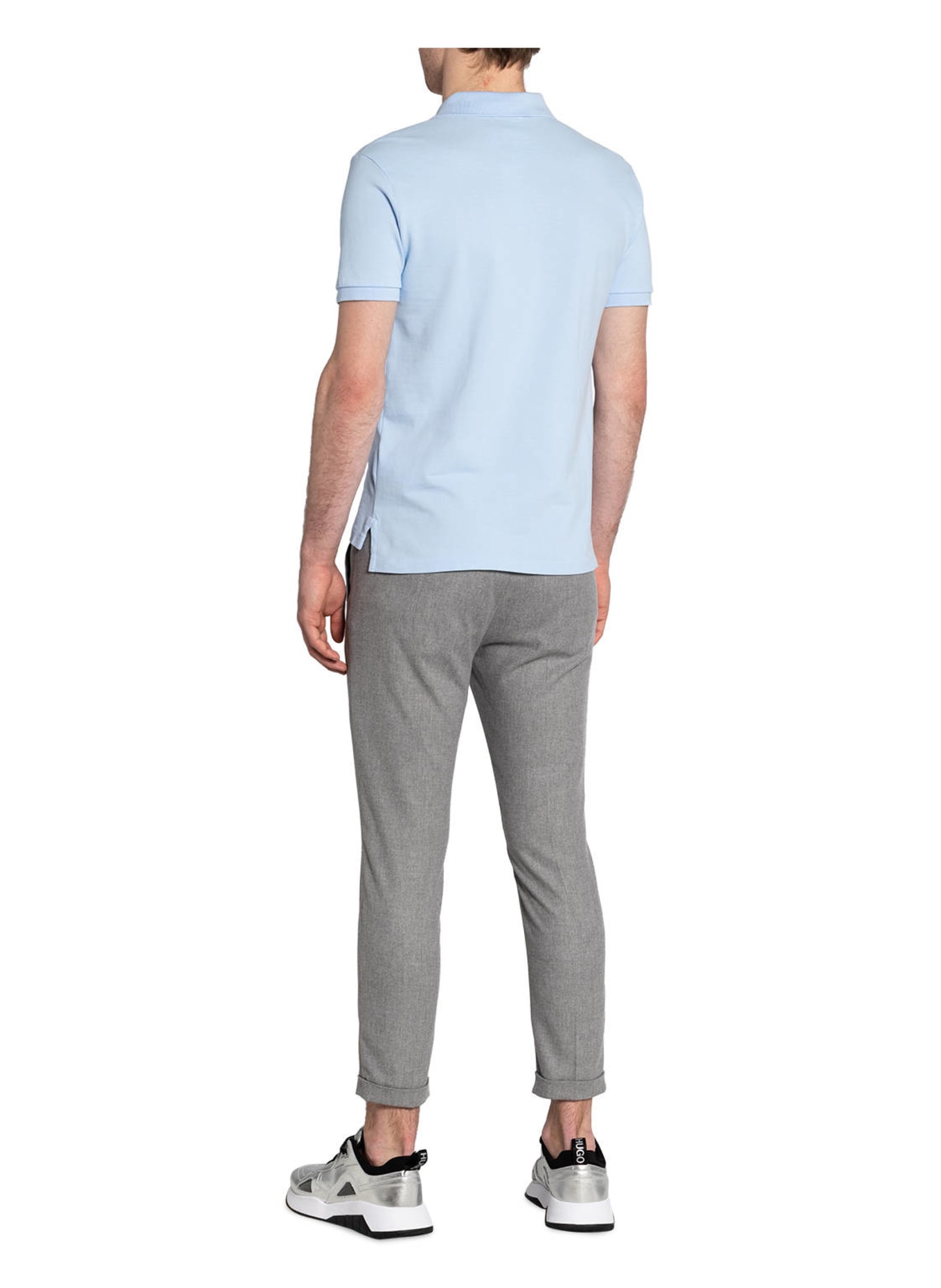 POLO RALPH LAUREN Piqué-Poloshirt Slim Fit, Farbe: HELLBLAU (Bild 3)