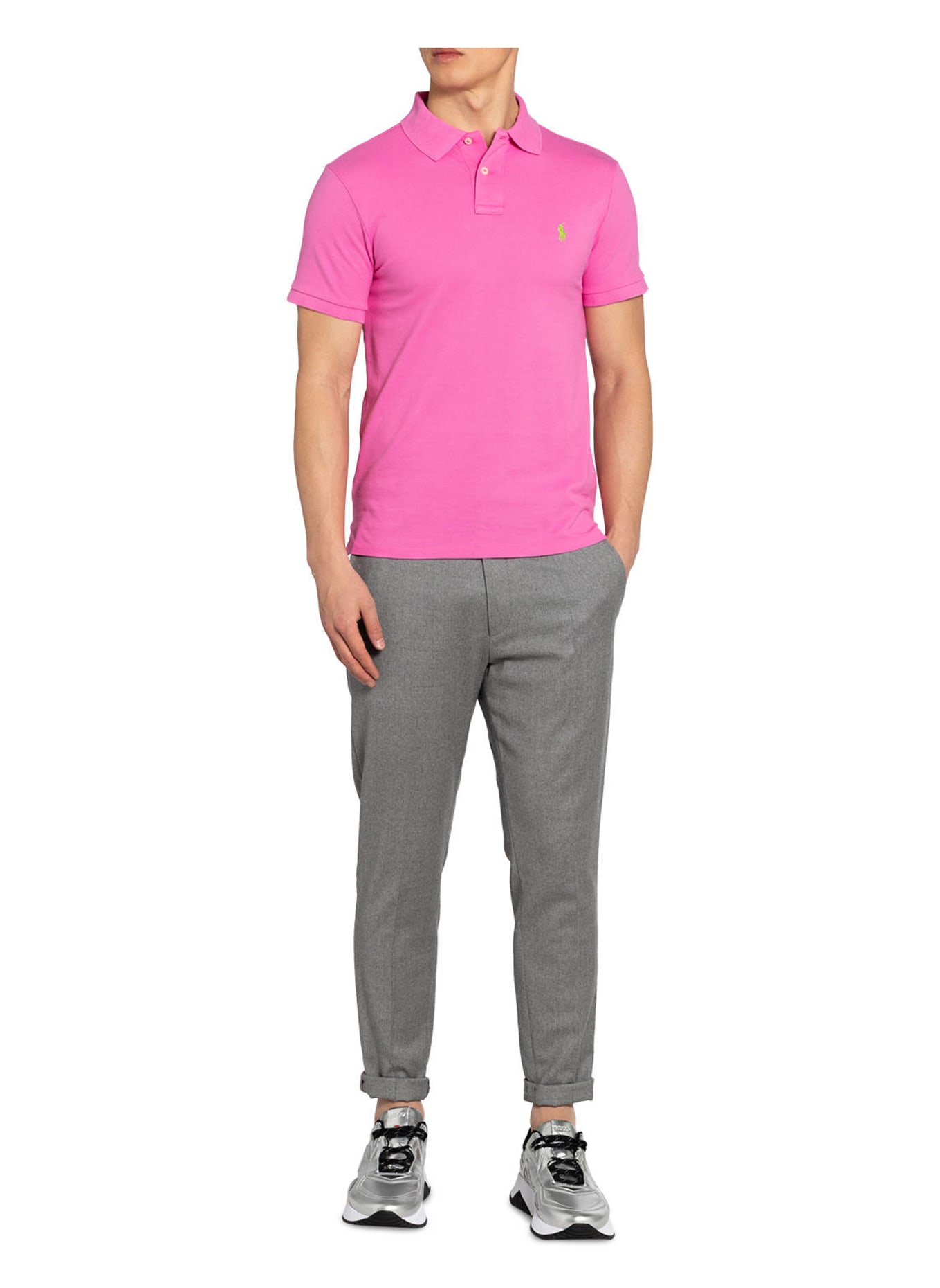 POLO RALPH LAUREN Piqué-Poloshirt Slim Fit, Farbe: PINK (Bild 2)