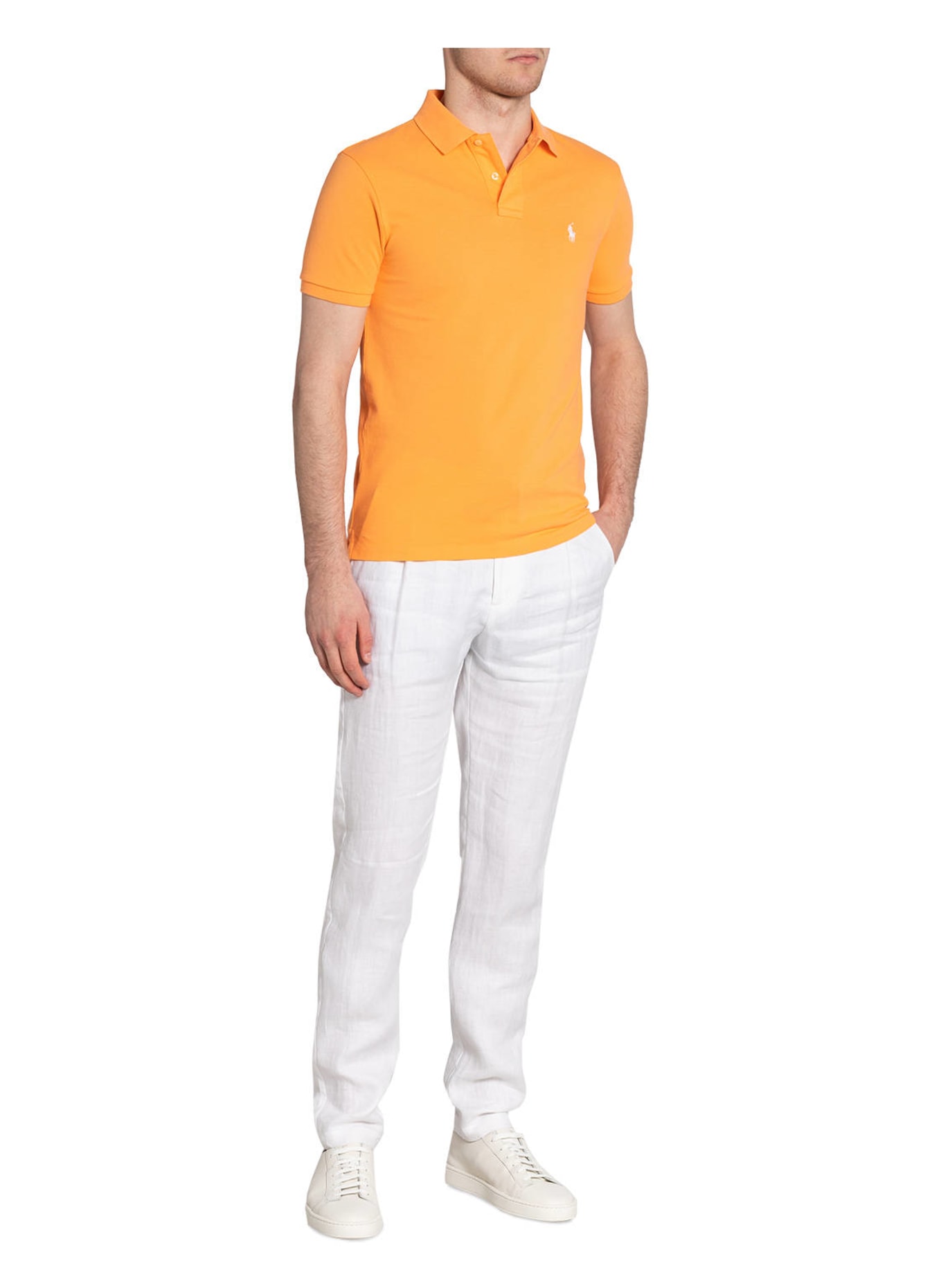 POLO RALPH LAUREN Piqué-Poloshirt Slim Fit, Farbe: HELLORANGE (Bild 2)