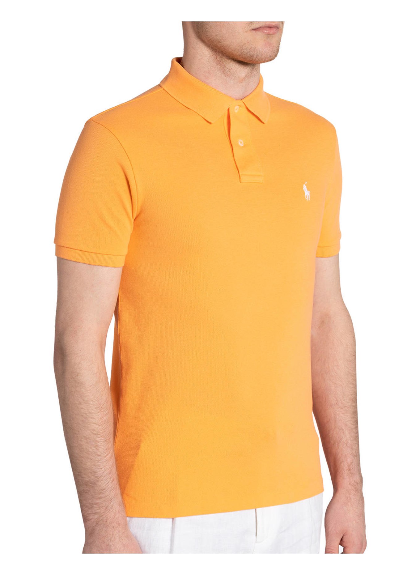 POLO RALPH LAUREN Piqué-Poloshirt Slim Fit, Farbe: HELLORANGE (Bild 4)