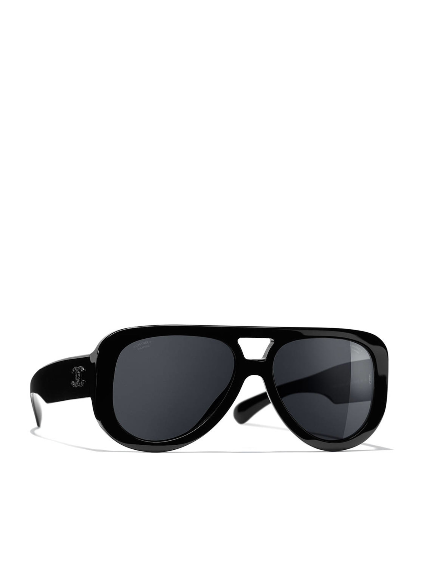 CHANEL Aviator sunglasses, Color: C501T8 - BLACK/ GRAY POLARIZED (Image 1)