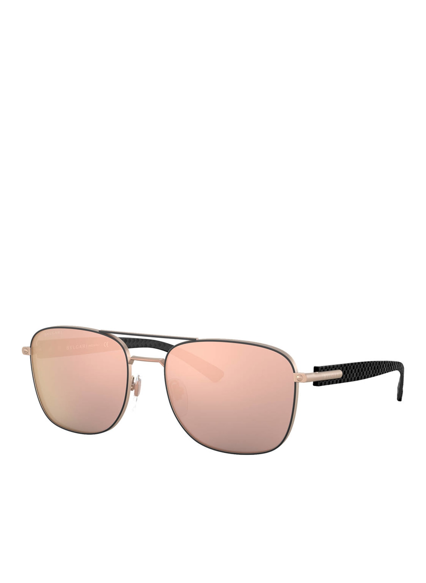 BVLGARI Sunglasses BV5050, Color: 20134Z - MATTE BLACK/ROSÉ MIRRORED (Image 1)