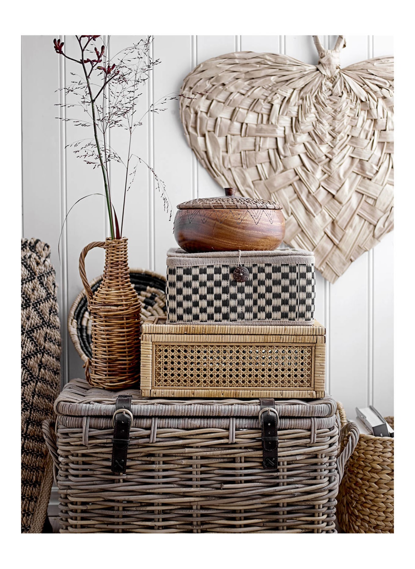 Bloomingville Set of 2 baskets, Color: BEIGE (Image 4)