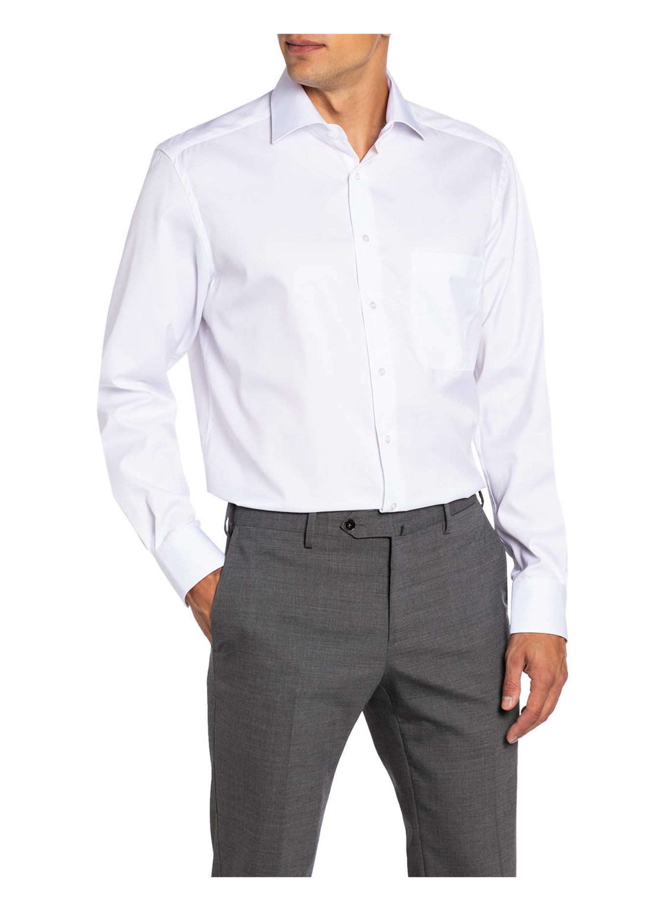 ETERNA Hemd Comfort Fit mit extralangem Arm: WEISS