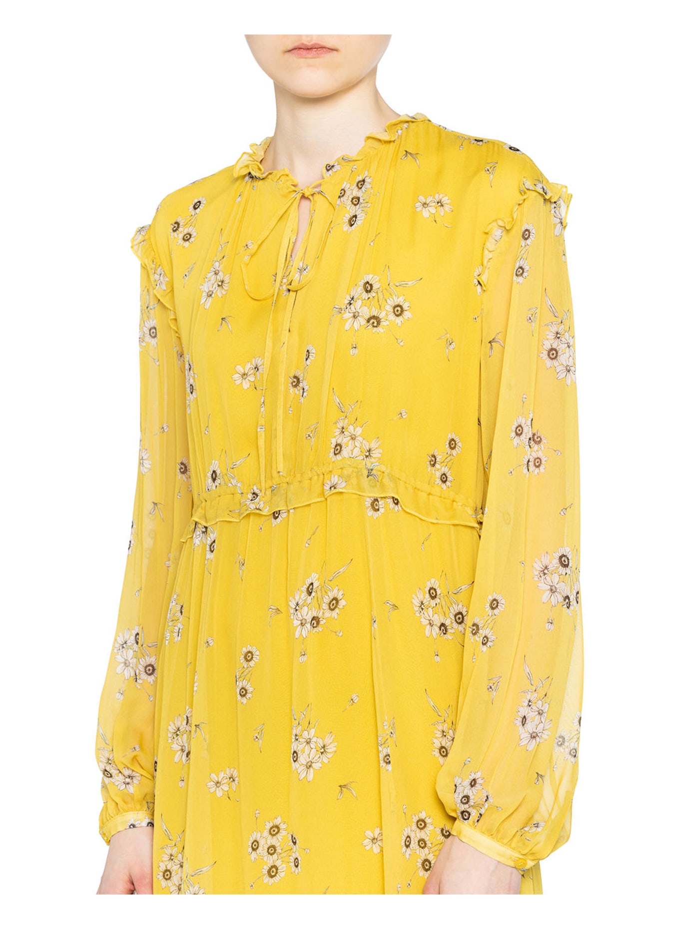 IVY OAK Kleid mit Volantbesatz, Farbe: GELB (Bild 4)