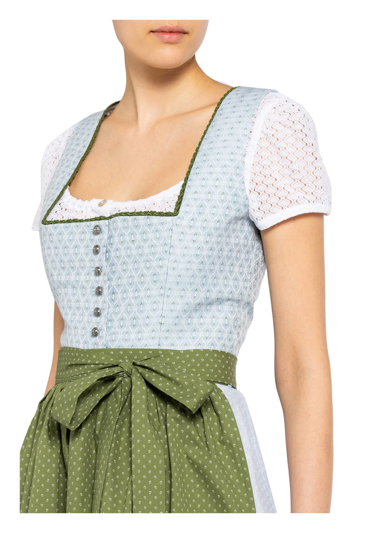 BERWIN & WOLFF Dirndl blouse with linen, Color: WHITE (Image 3)