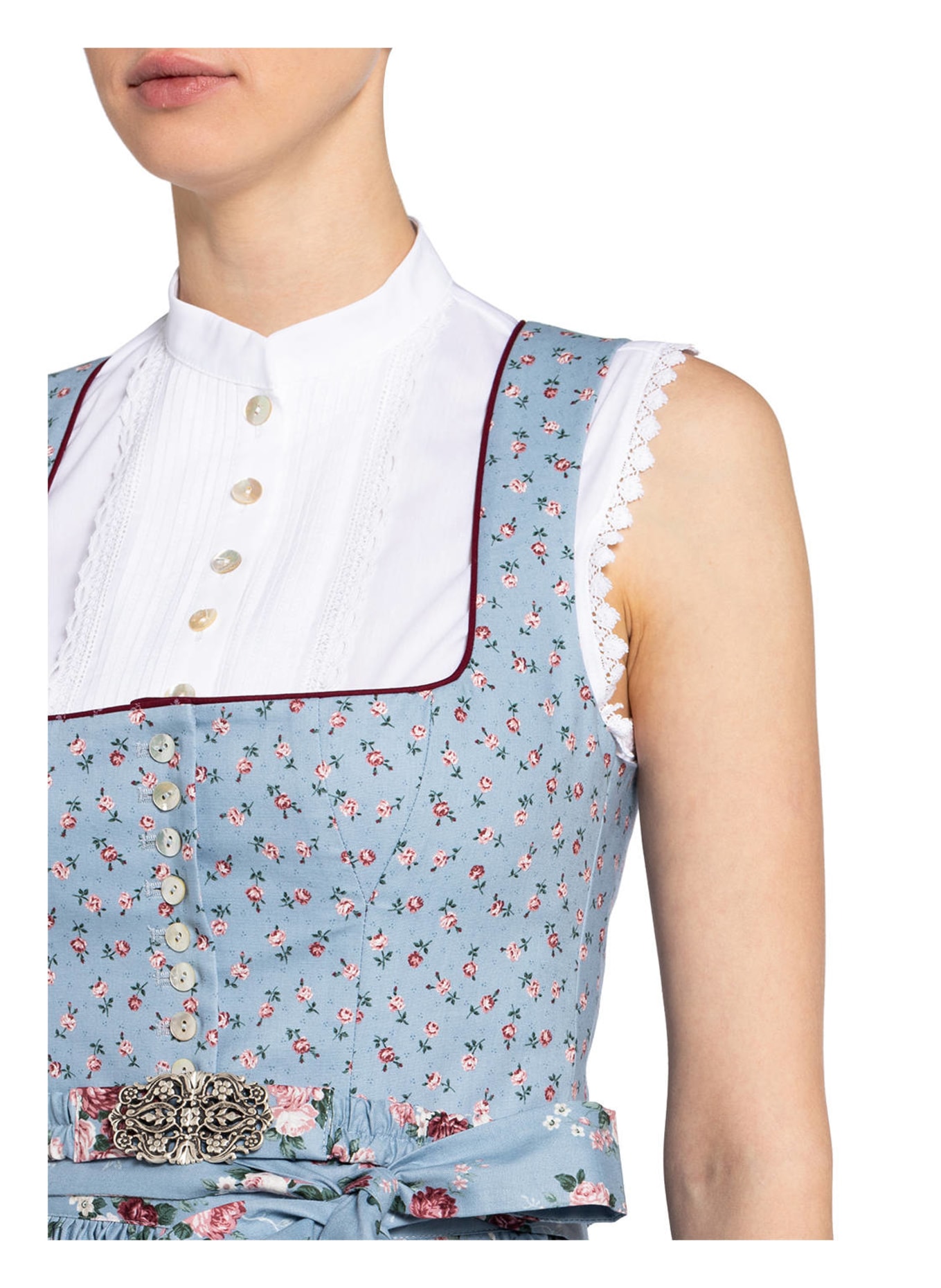SPORTALM Dirndl blouse with embroidery in white