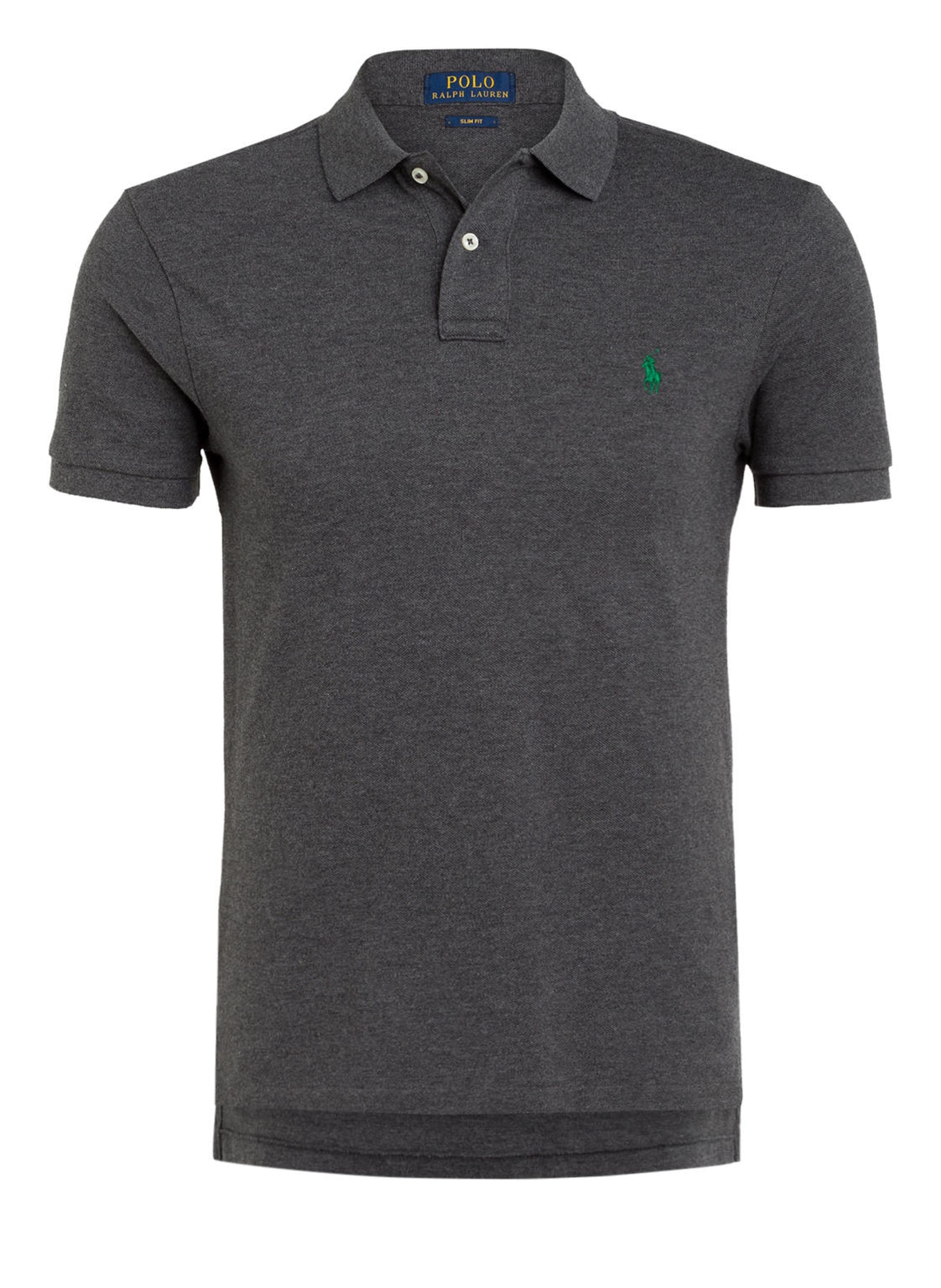 POLO RALPH LAUREN Piqué polo shirt slim fit, Color: DARK GRAY MÉLANGE (Image 1)