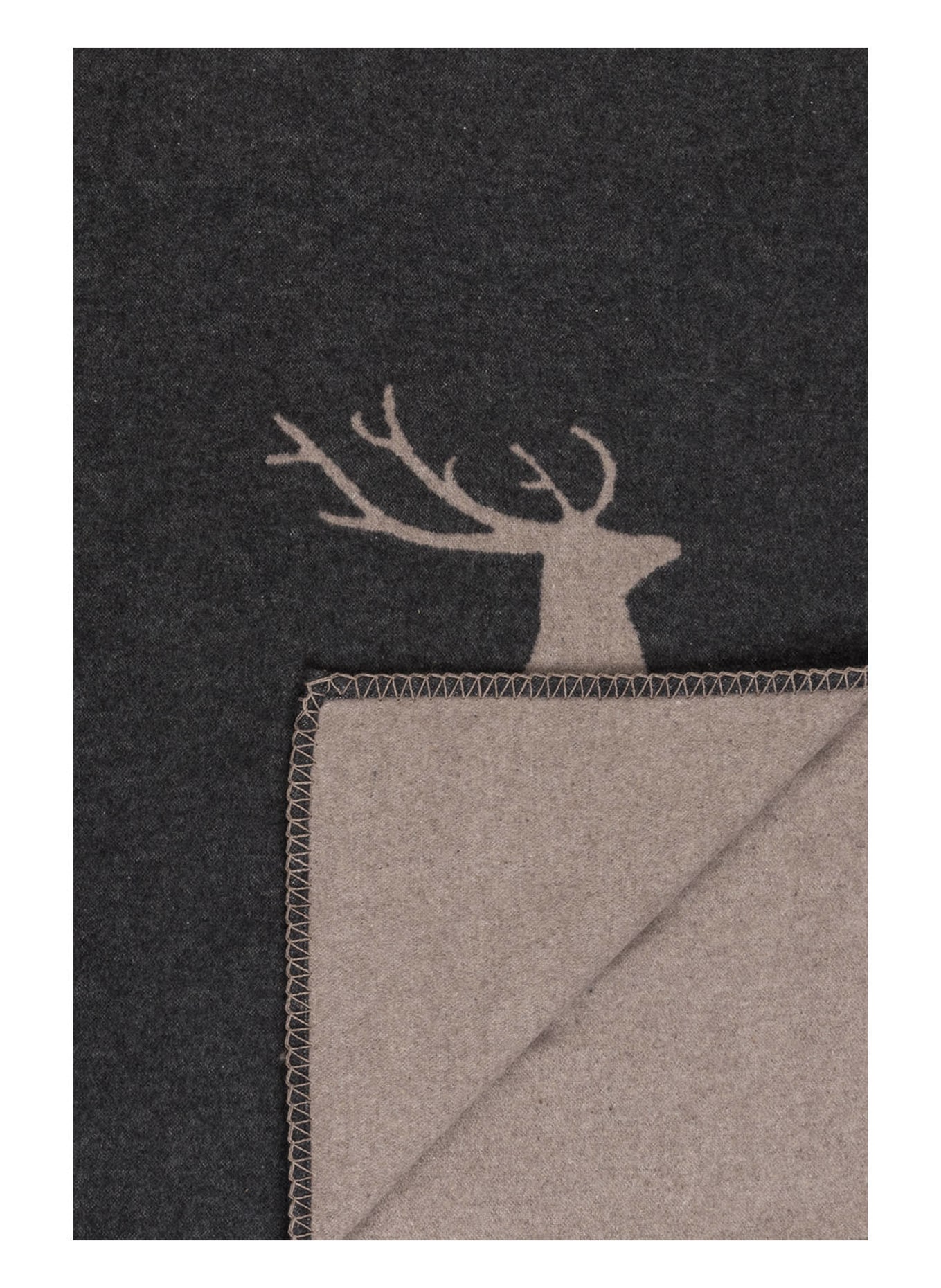 David Fussenegger Plaid SYLT: DUNKELGRAU / TAUPE