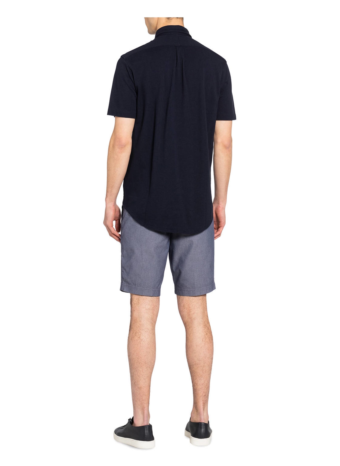 POLO RALPH LAUREN Kurzarm-Hemd Regular Fit aus Piqué: DUNKELBLAU