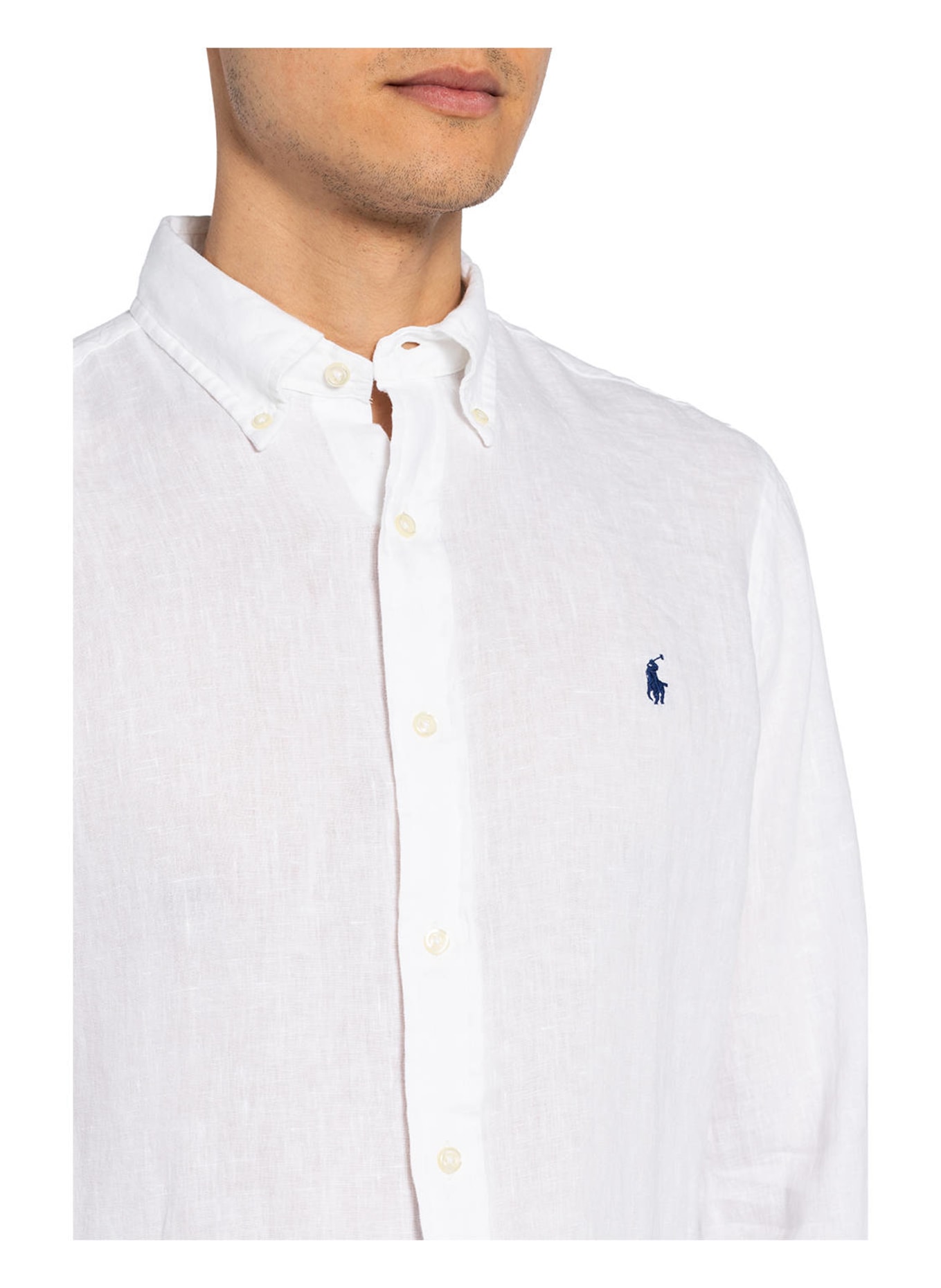 POLO RALPH LAUREN Linen shirt Custom Fit, Color: WHITE (Image 4)