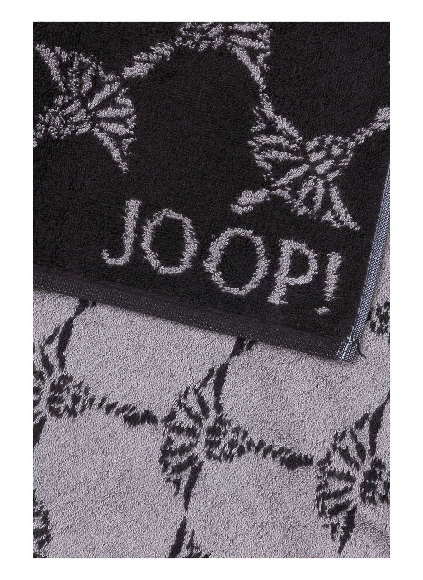 JOOP! Gastenhanddoek CORNFLOWER: ZWART / GRIJS