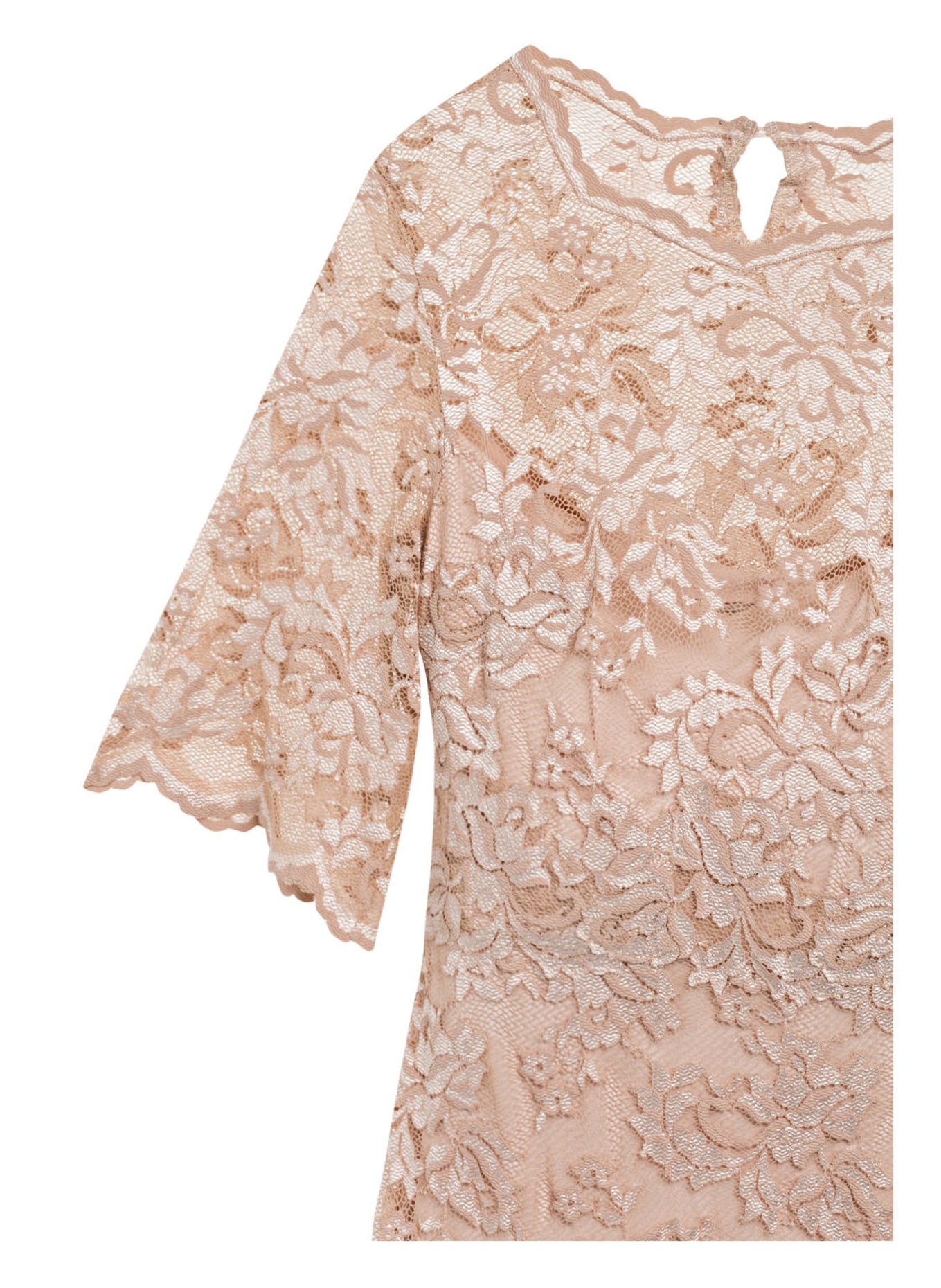OLVI'S Lace dress with 3/4 sleeve, Color: NUDE (Image 3)