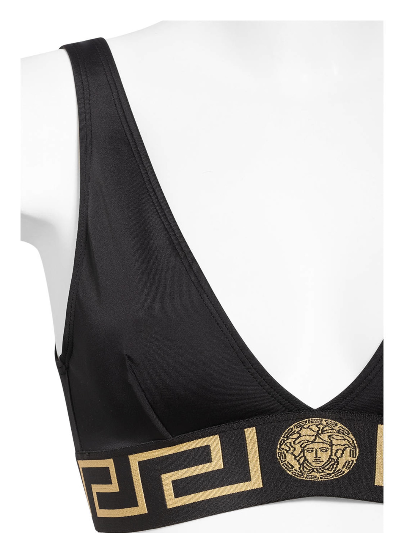 VERSACE Triangle bikini top, Color: BLACK/ GOLD (Image 4)