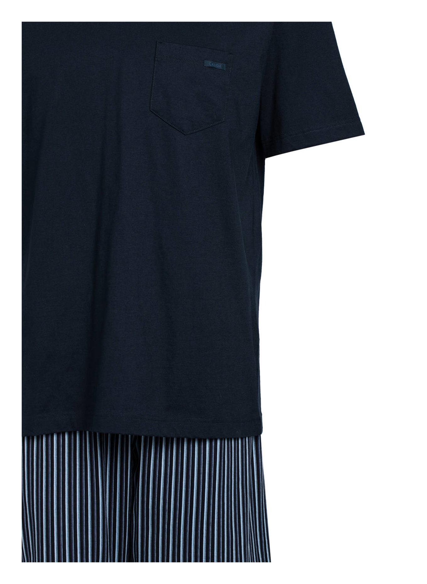 CALIDA Shorty-Schlafanzug RELAX IMPRINT, Farbe: DUNKELBLAU/ HELLBLAU (Bild 3)