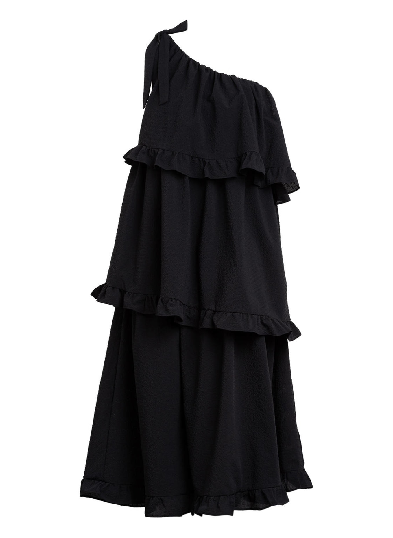 BRUUNS BAZAAR One-shoulder dress ANGELI JUSTINE , Color: BLACK (Image 1)
