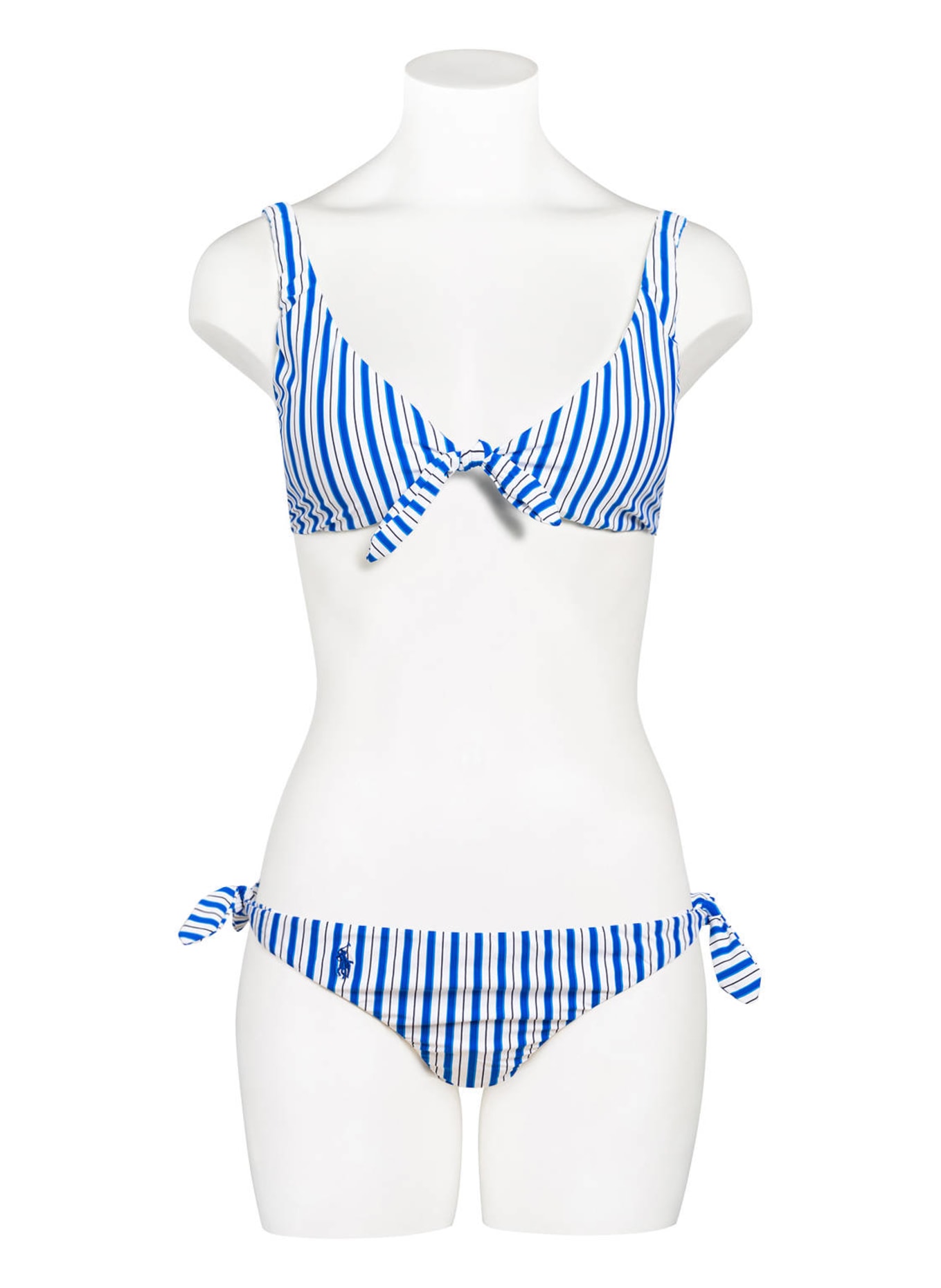 POLO RALPH LAUREN Triangel-Bikini-Top COASTAL STRIPE, Farbe: BLAU/ WEISS (Bild 2)