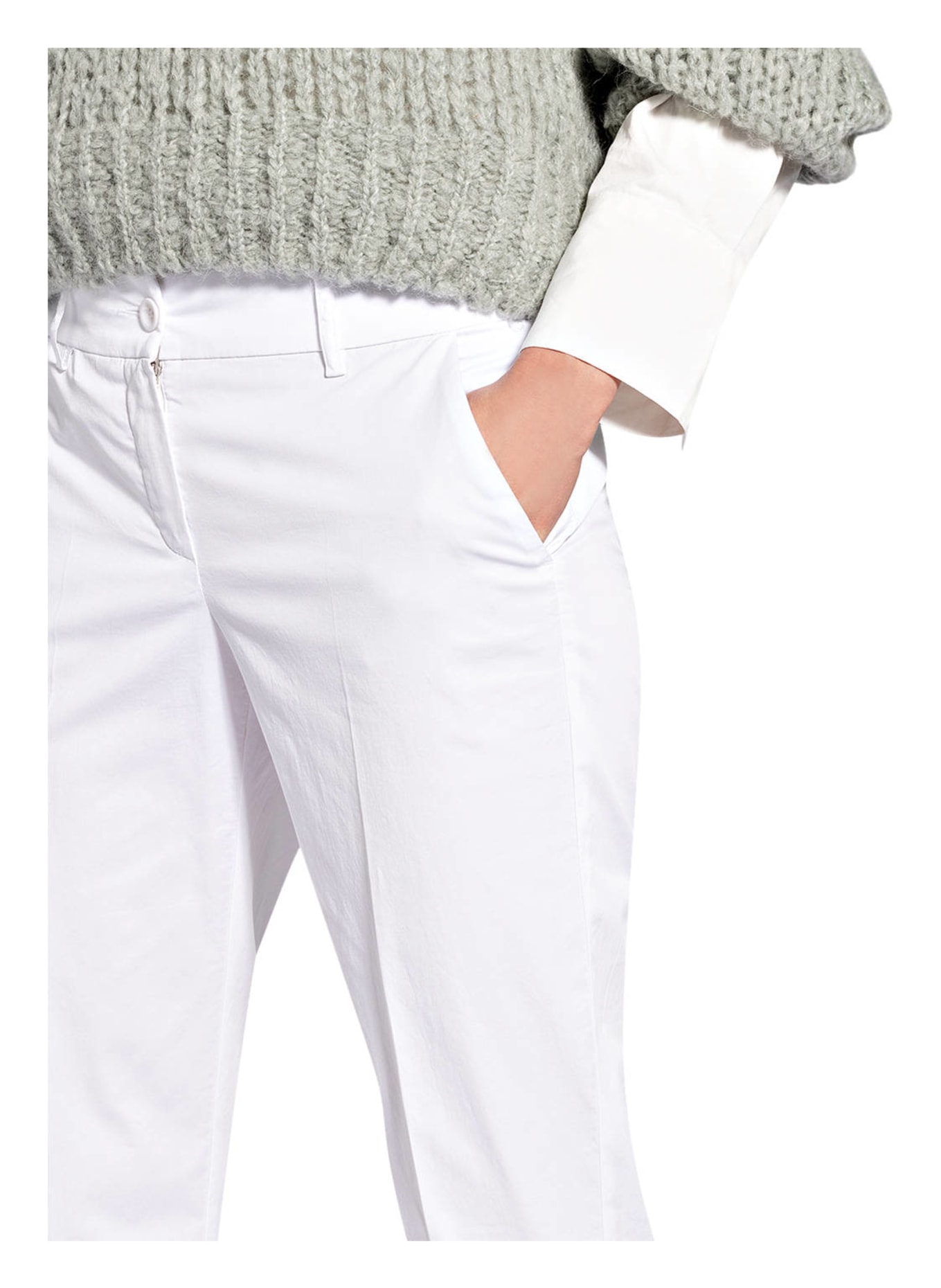 RAFFAELLO ROSSI 7/8 pants DORA, Color: WHITE (Image 5)