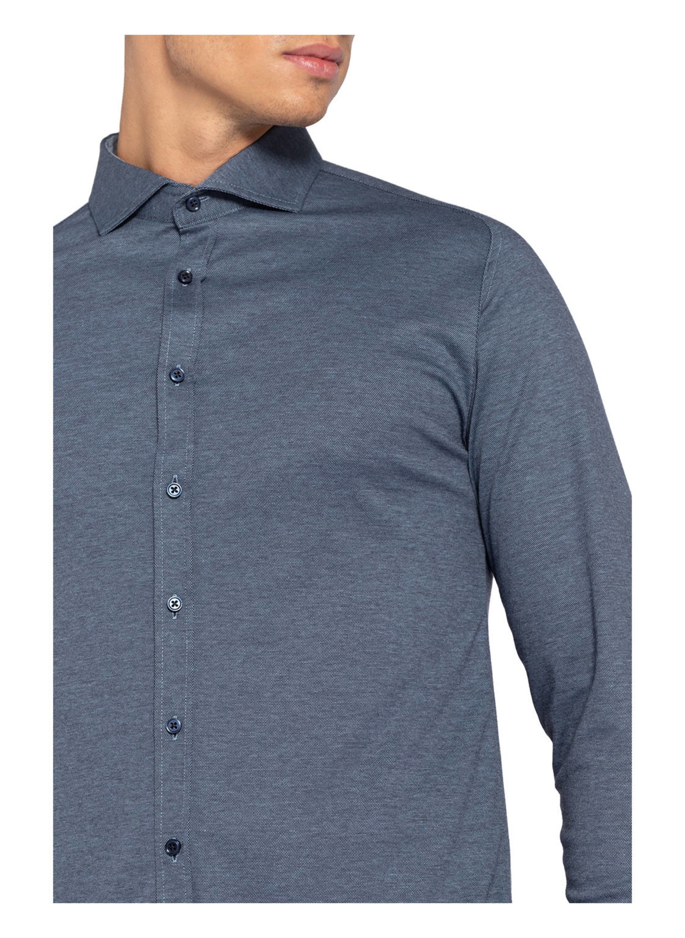 DESOTO Jerseyhemd Slim Fit, Farbe: BLAUGRAU (Bild 4)