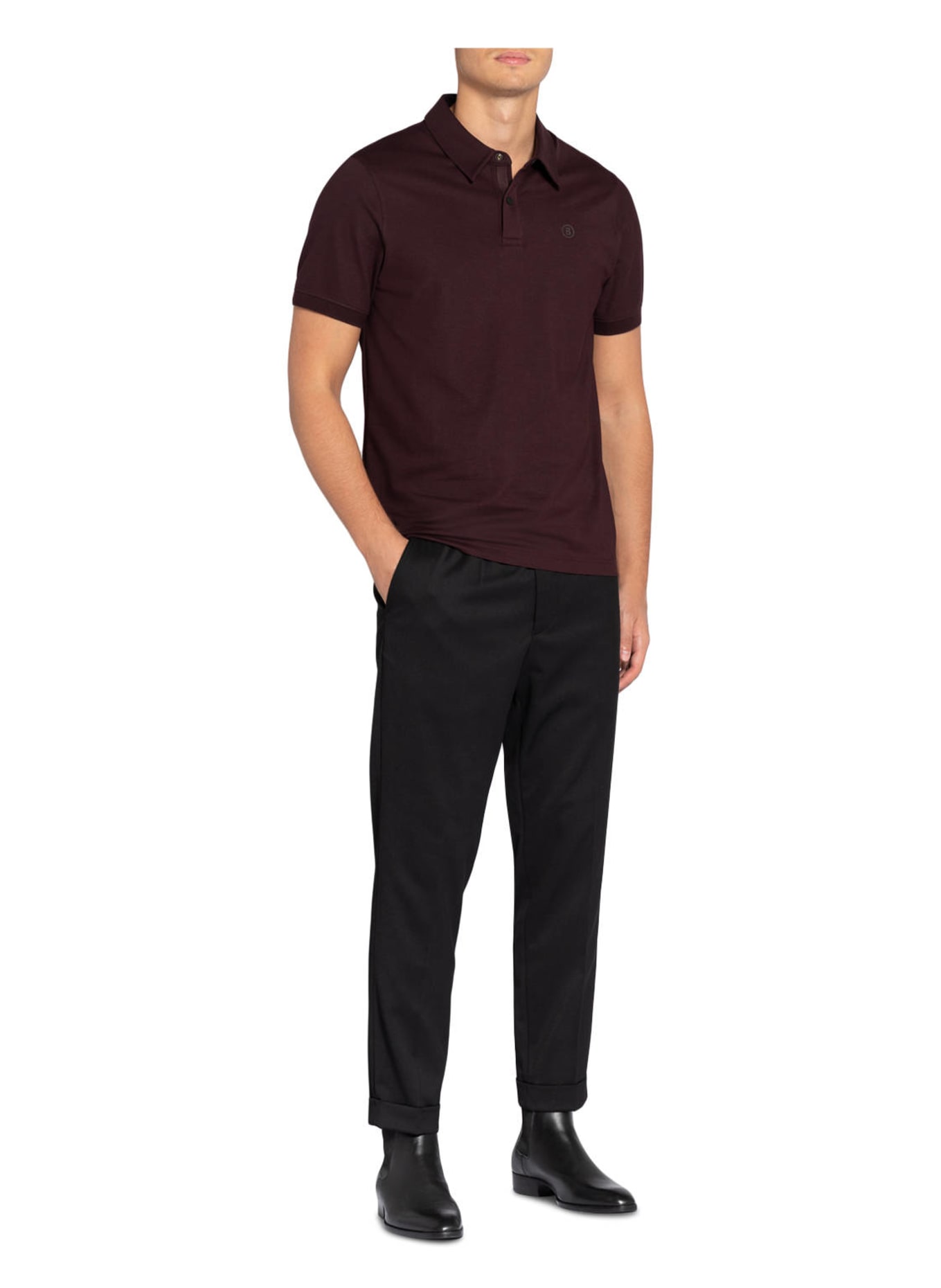 BOGNER Piqué-Poloshirt TIMO: DUNKELLILA