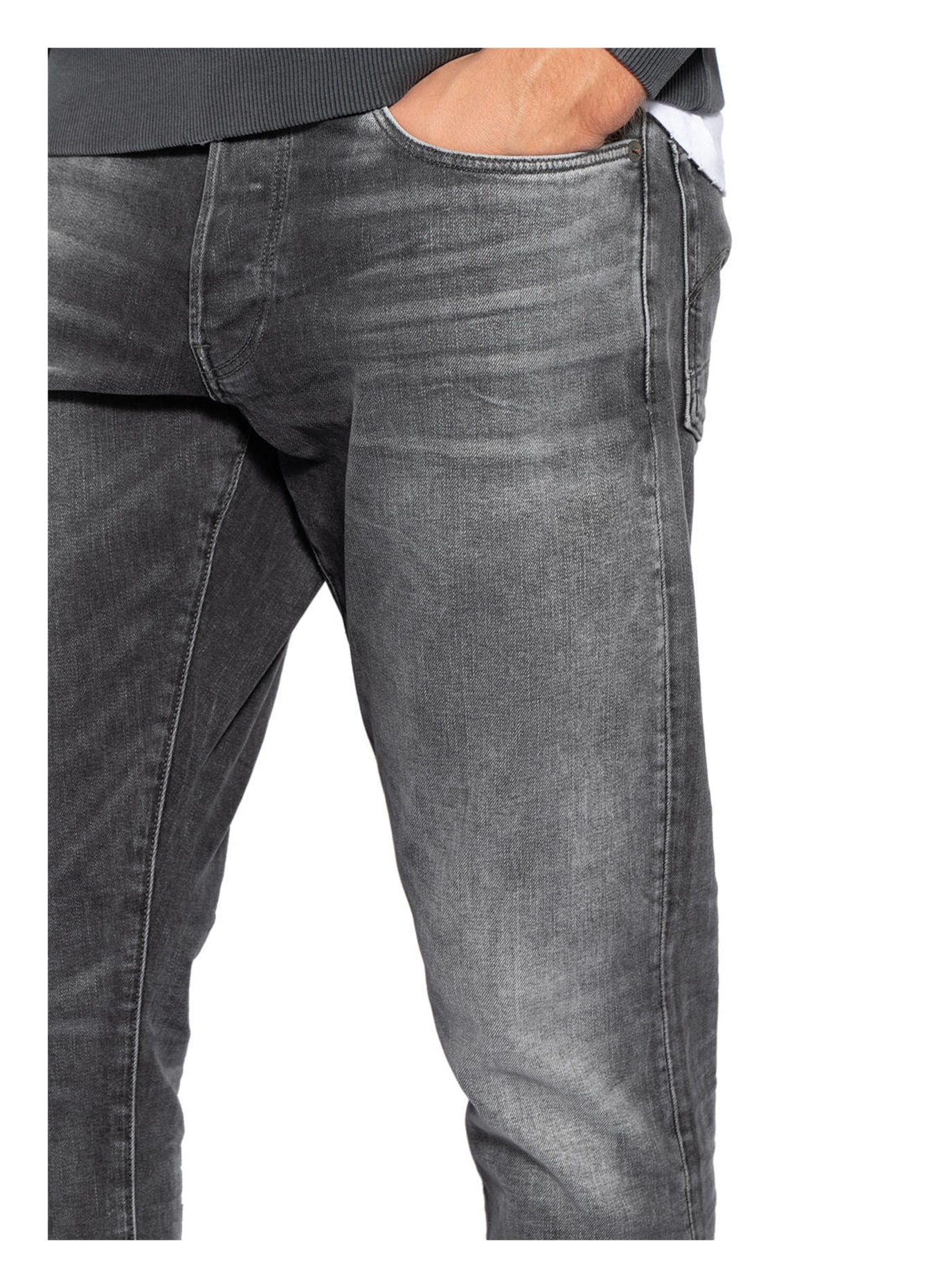 G-Star RAW Jeans 3301 Straight Tapered Fit, Farbe: B466 FADED BULLIT DARK GREY (Bild 5)