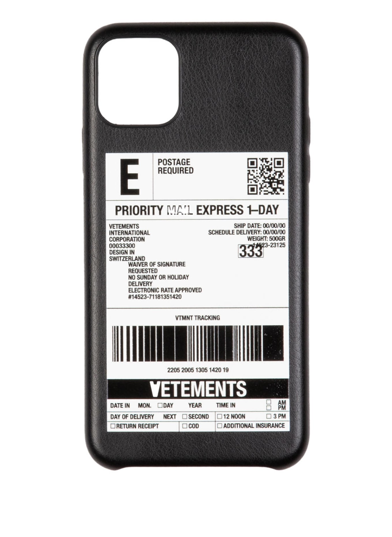VETEMENTS Smartphone-Hülle: SCHWARZ / WEISS