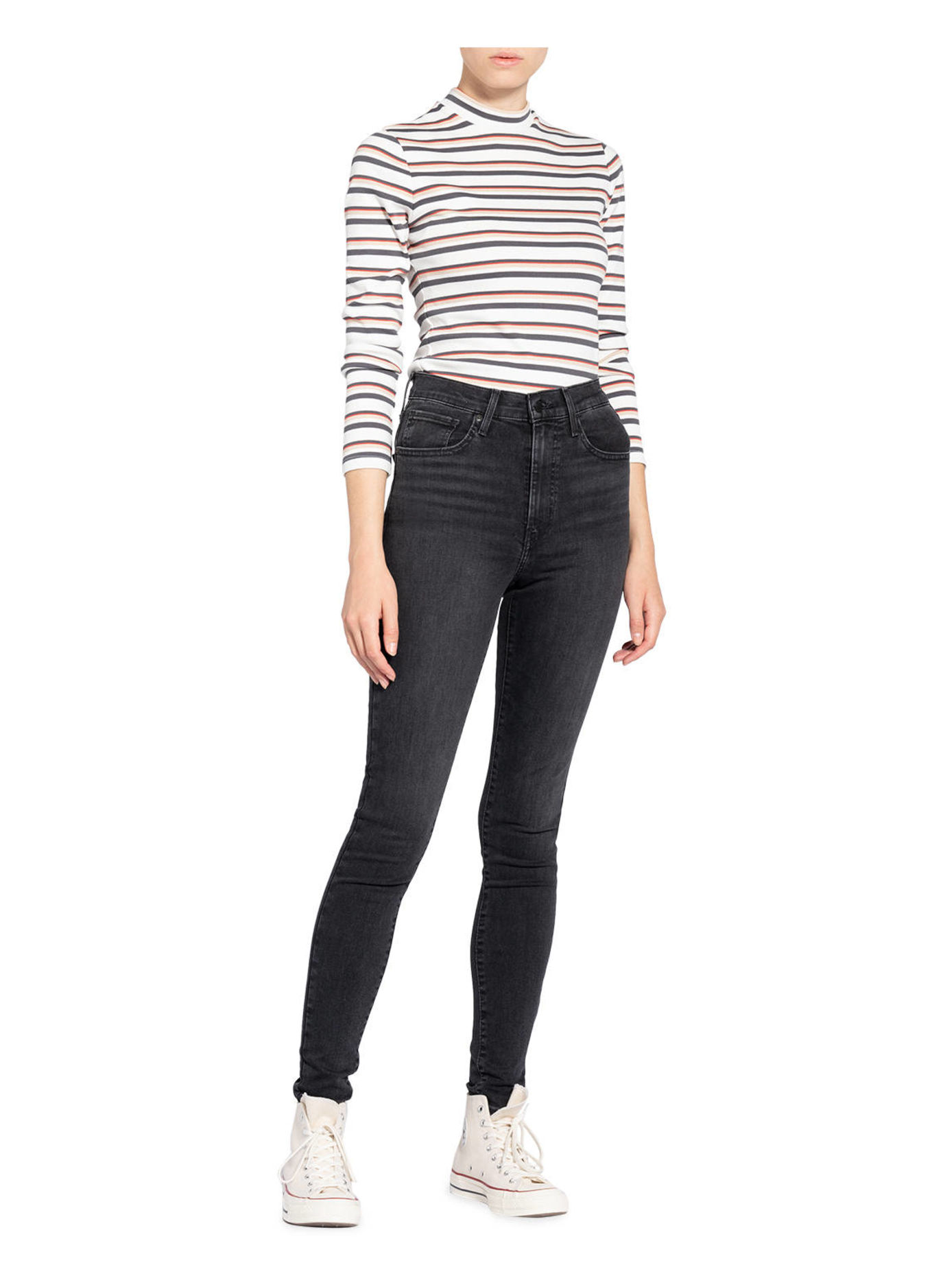 Levi's® Skinny Jeans MILE HIGH SUPER SKINNY , Farbe: 47 Blacks (Bild 2)