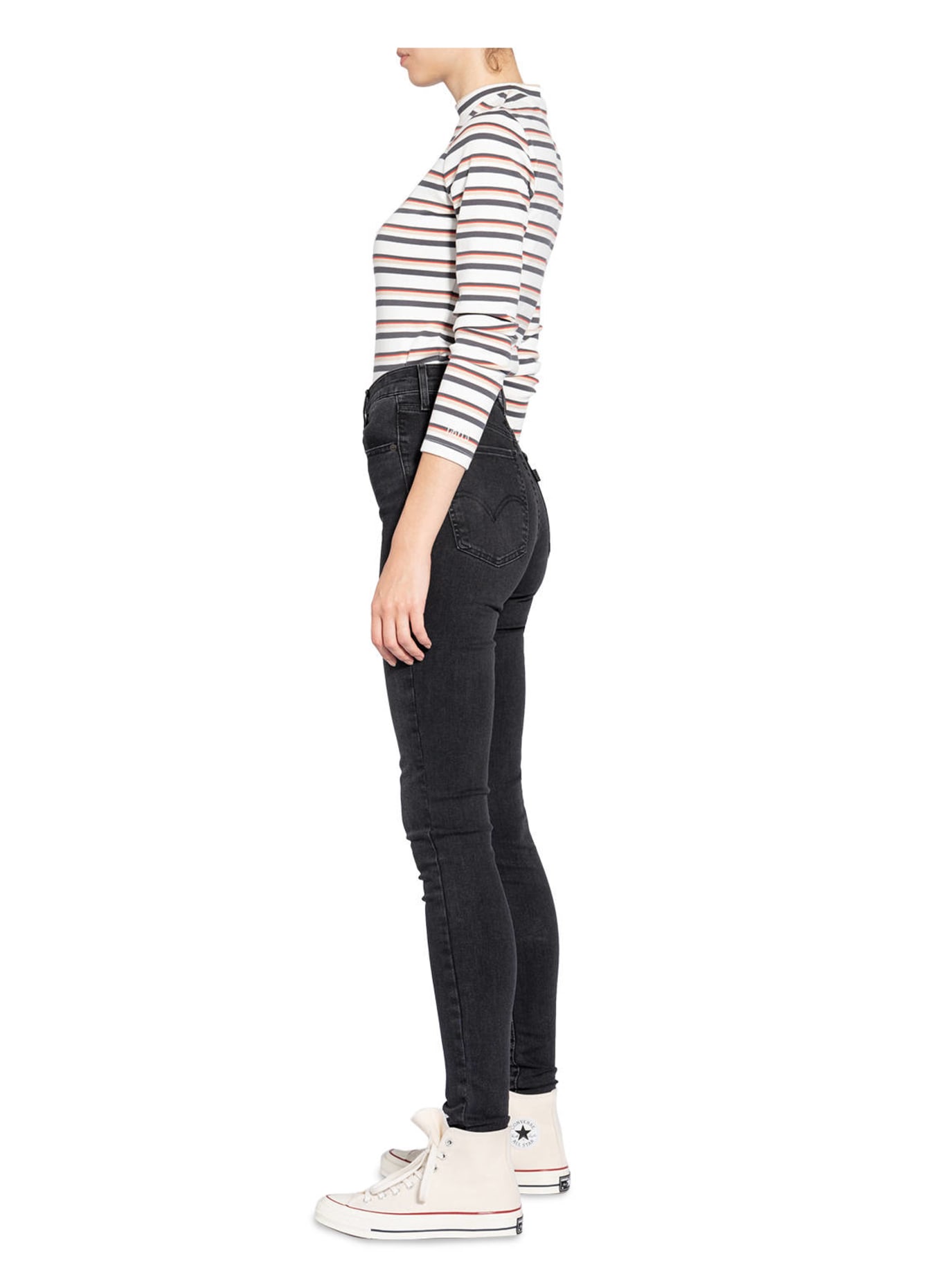 Levi's® Skinny Jeans MILE HIGH SUPER SKINNY , Farbe: 47 Blacks (Bild 4)