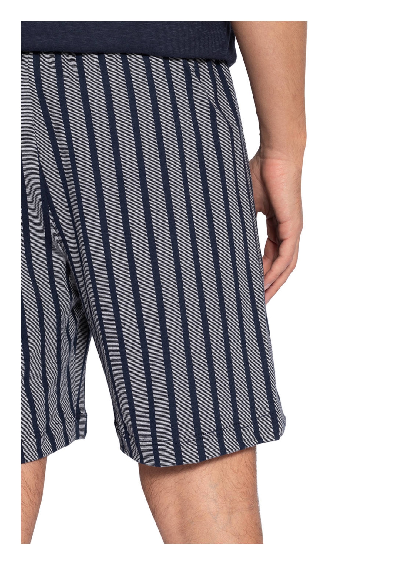 mey Pajama shorts series CLUB COLL., Color: DARK BLUE/ WHITE STRIPED (Image 5)