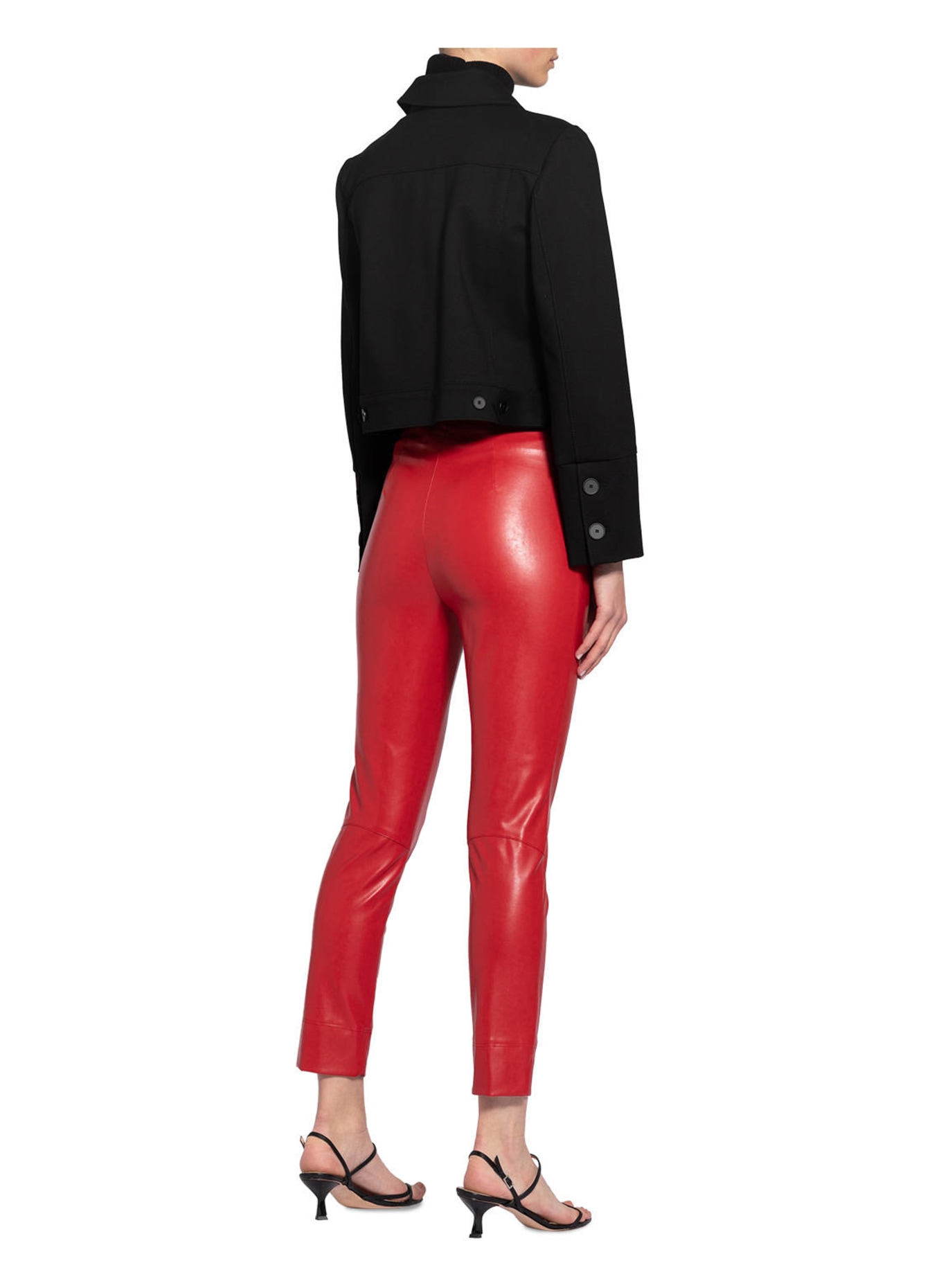 SEDUCTIVE 7/8 pants SABRINA in leather look, Color: RED (Image 3)