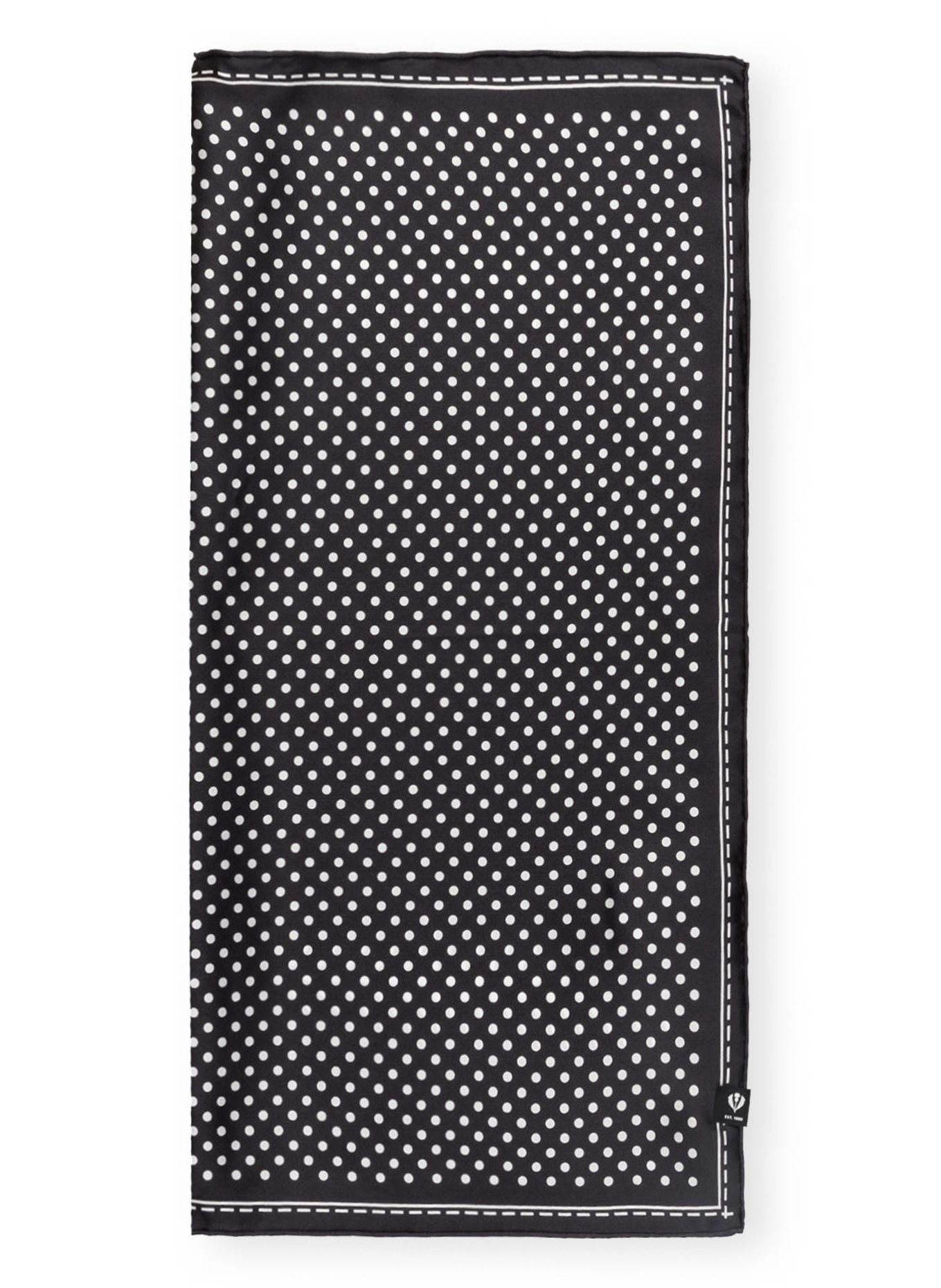 FRAAS Seidentuch: SCHWARZ/ WEISS GEPUNKTET