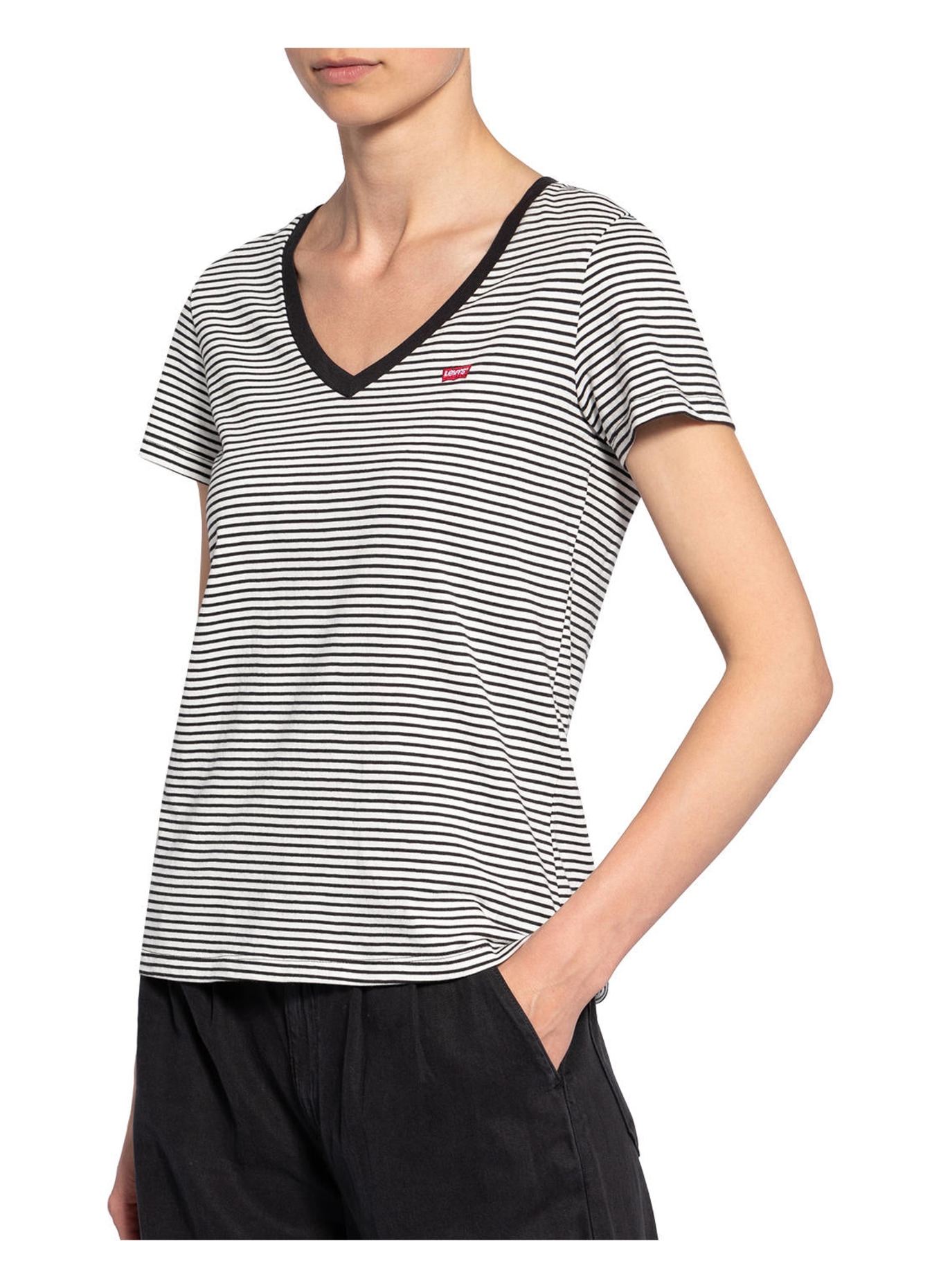 Levi's® T-shirt , Color: WHITE / BLACK STRIPED (Image 4)
